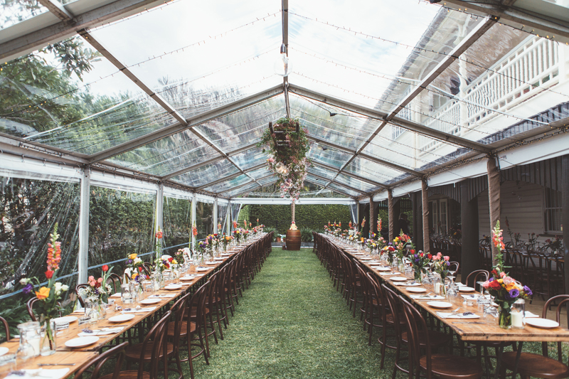 Inside view of Clear Marquee