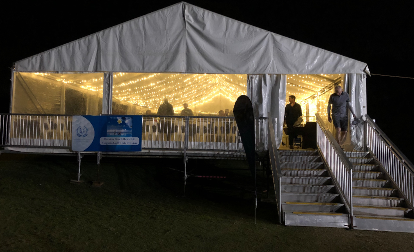 Fairy lights in small marquee