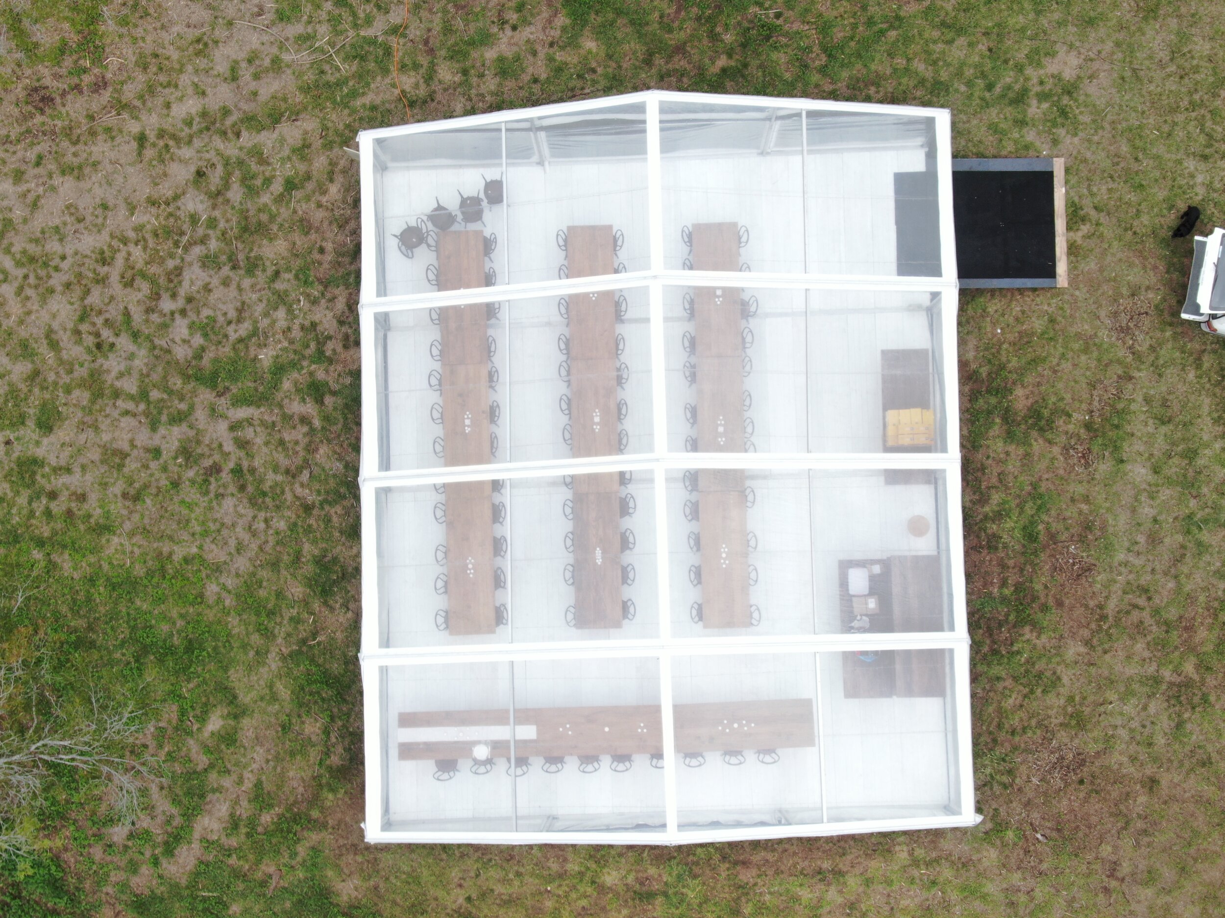 Clear marquee image from Drone