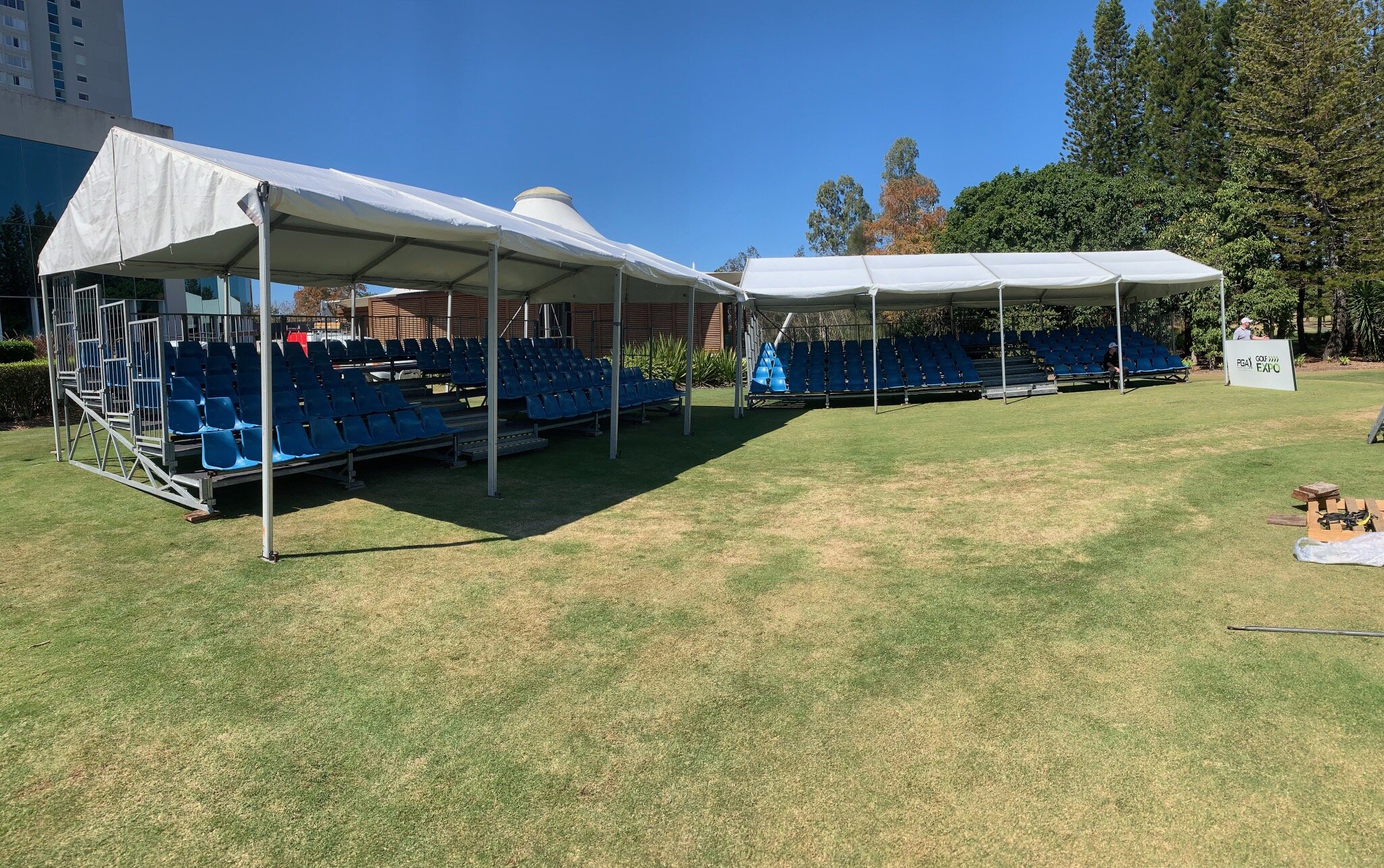 Grandstand Seating with Marquee Cover