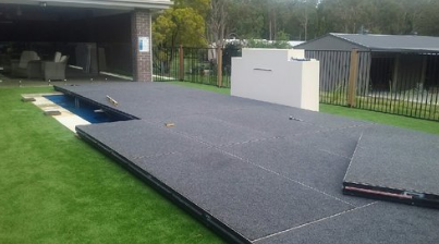 Stage to cover pool