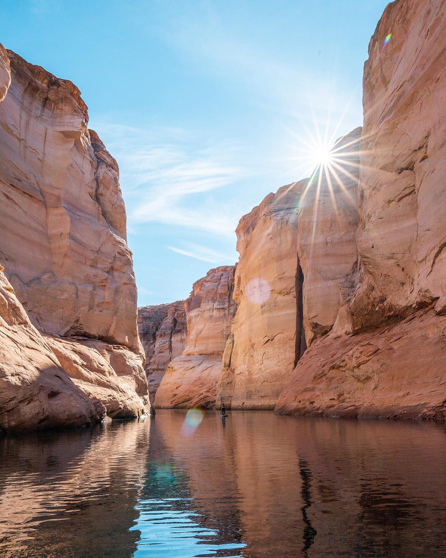 Slot canyon paddle adventure from Lake Powell to Lower Antelope Canyon. Loving our new @gilisports boards! #LakePowell #GiliSports #Ad