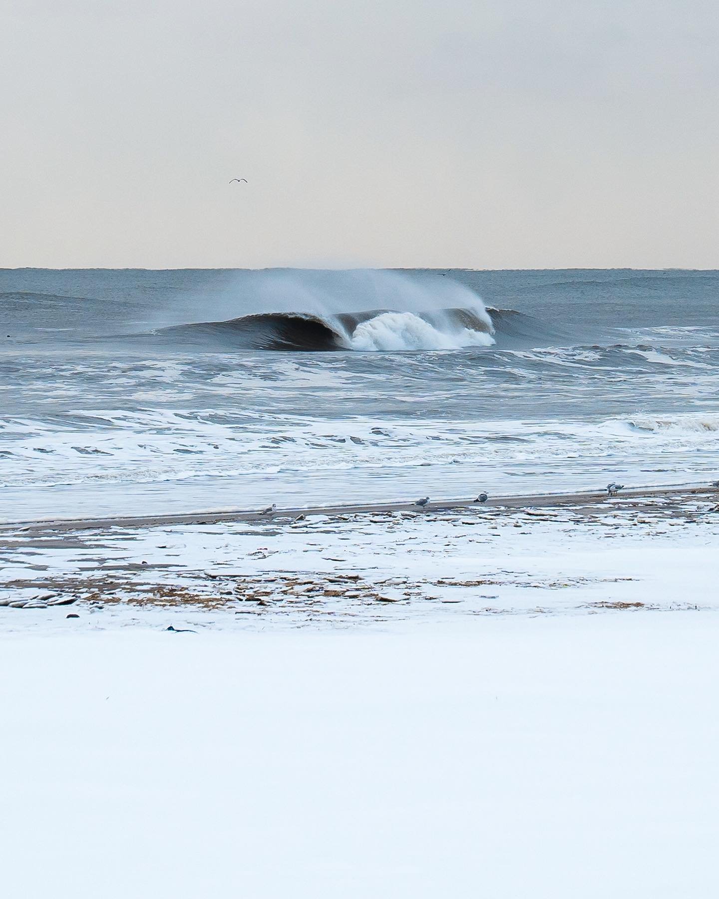 Long Beach winter swell. The first big snowstorm of 2020 in New York threw some massive waves. #WinterSurf #NorEaster2020