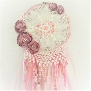 Beautiful Pink Lace Ribbon Dream Catcher – Project Yourself