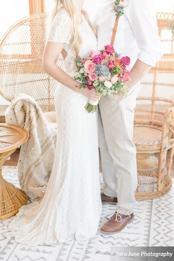 Photography: Sara June Photography Planning and Styling: She Be But Little Venue: 313 Dodge Florist: Flower Girl Studio Bridal Gown: Erika’s Bridal Makeup: Jillian Dawson Makeup Artistry Hair: @laurenauroragus @salonelan.wi Invites: @gaby_lara10 Favors/place cards: E|M Candle Co Dessert: Frio Mexican Treats Bride’s Ring: Avenue Jewelers Linens: BBJ Linen