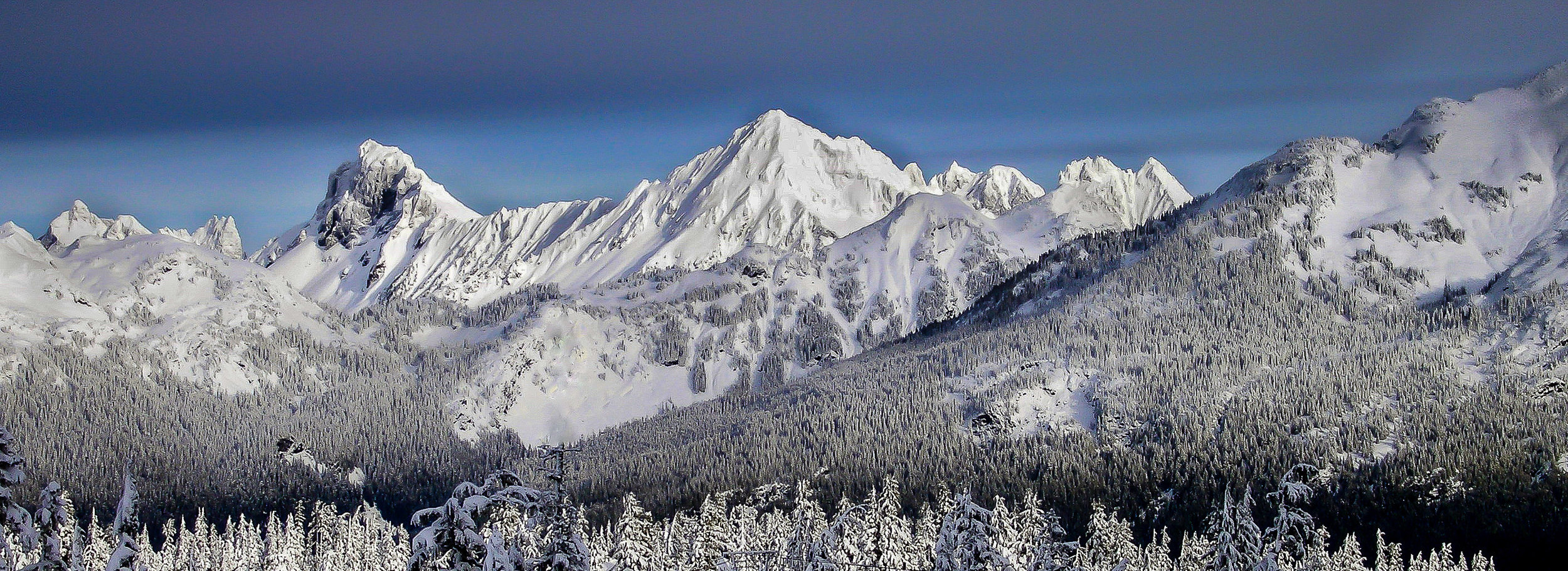 American Border Group Peaks from Mt Baker Ski Area 