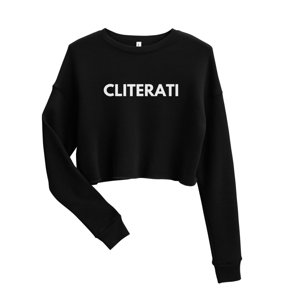Black Cliterati Crop Sweatshirt .jpg