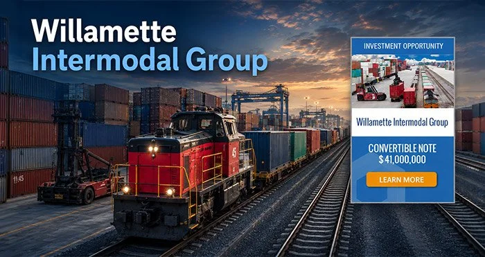 Infrastructure the Digital Economy Cannot Replace: US Capital Global Securities Announces $41 Million Offering for Willamette Intermodal Group