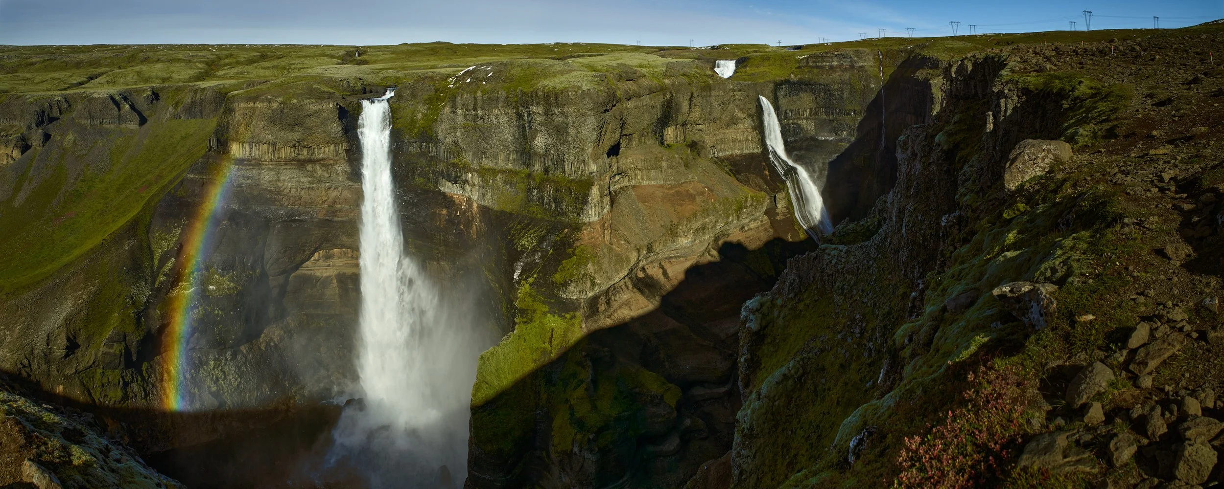  Háifoss, which is 122 meters high is situated in Fossá river, which is a spring water tributary of the glacial river Þjórsá, Iceland's longest river. 