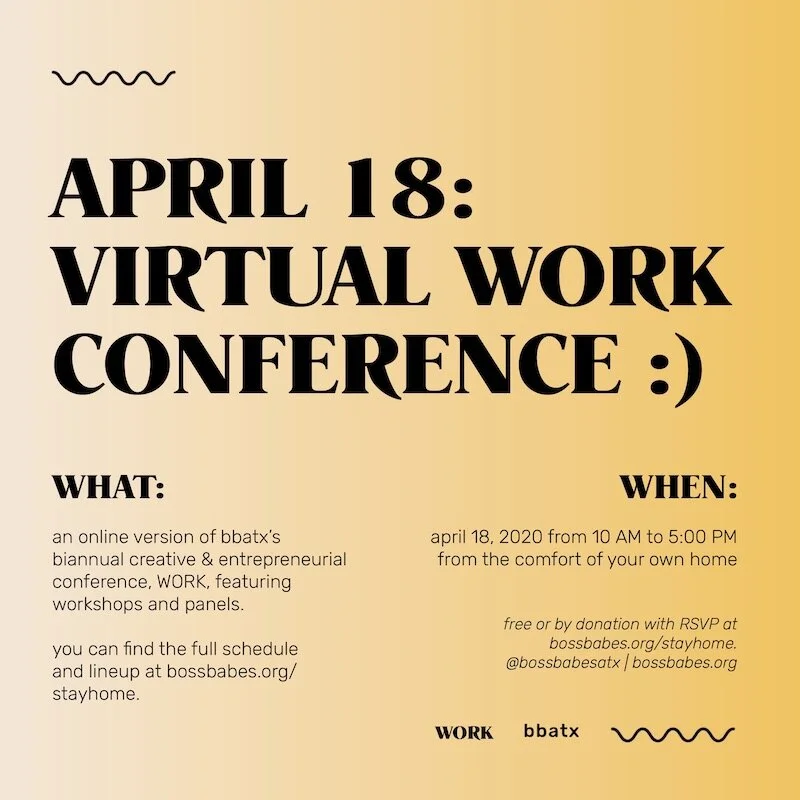 Stay Home Club x WORK: Our Virtual Conference on April 18