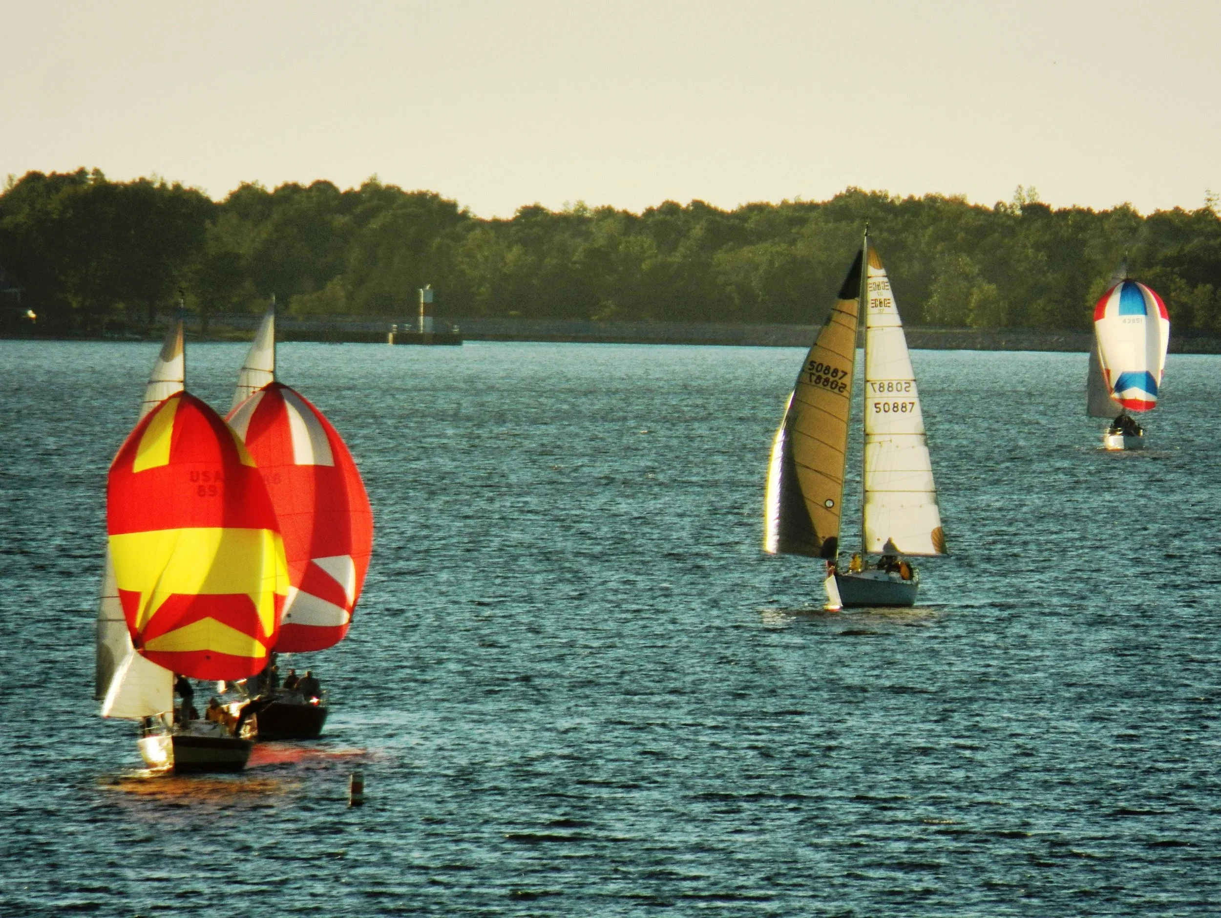 Boats on Muskegon Lake