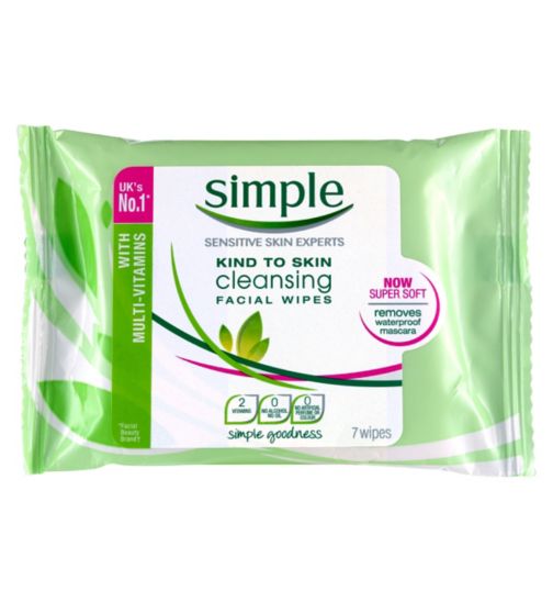 2. Simple ‘sensitive skin’ facial wipes wipes 