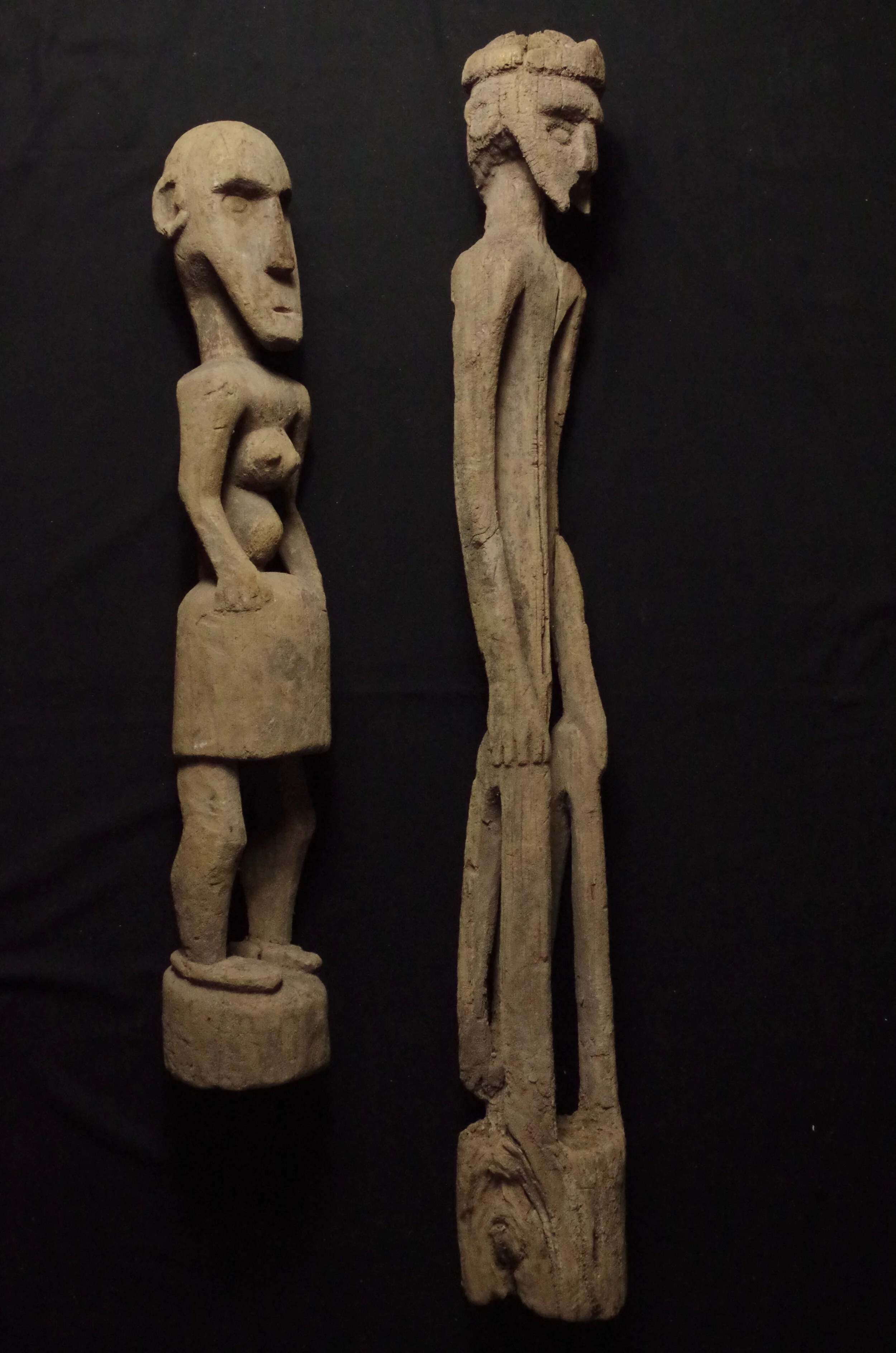 Tribal Timor Leste carved wooden statues