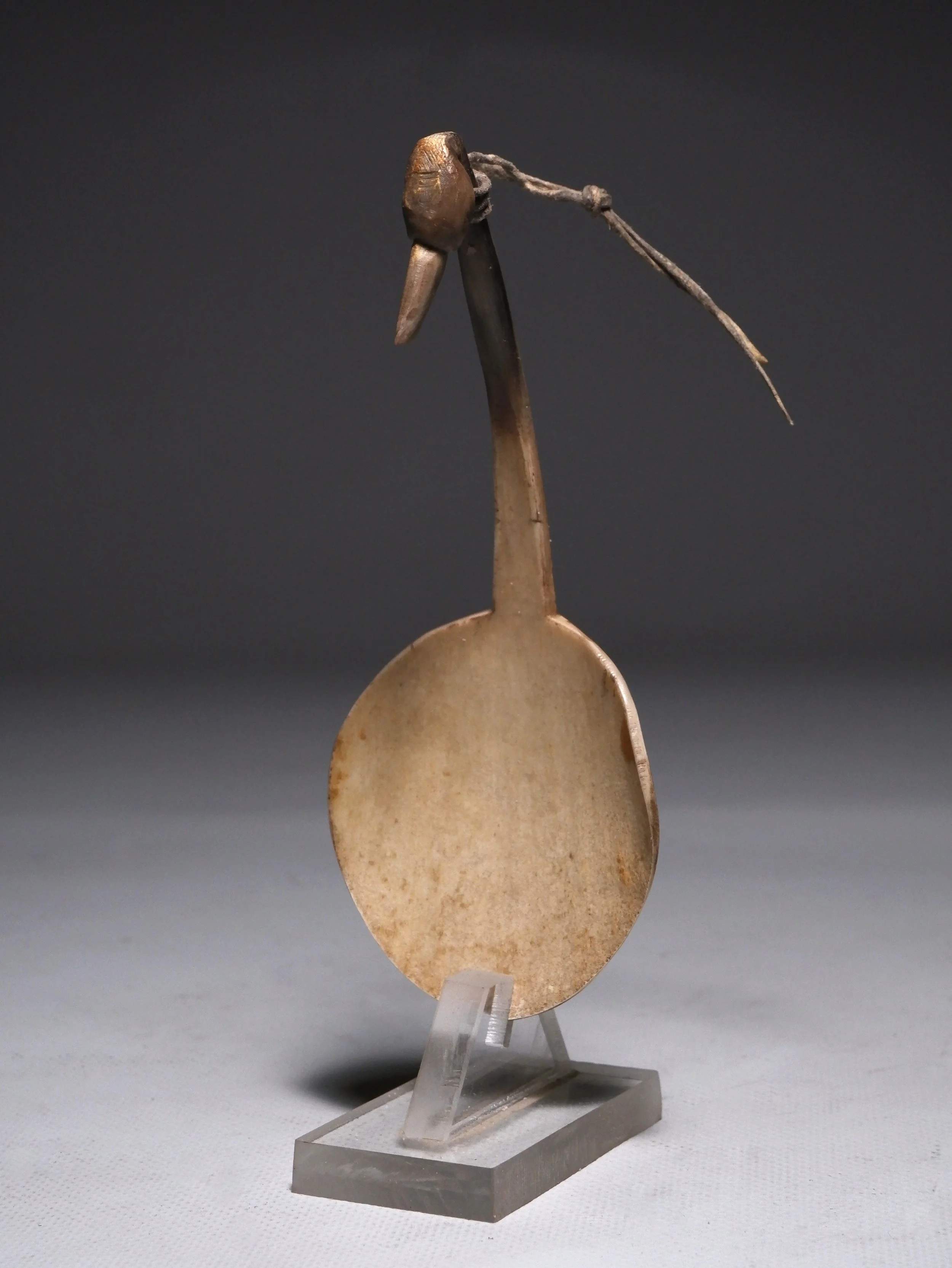 Antique lakota zoomorphic spoon Native American