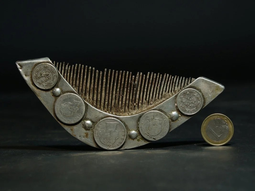 antique timor silver horn comb belu atoni indonesia