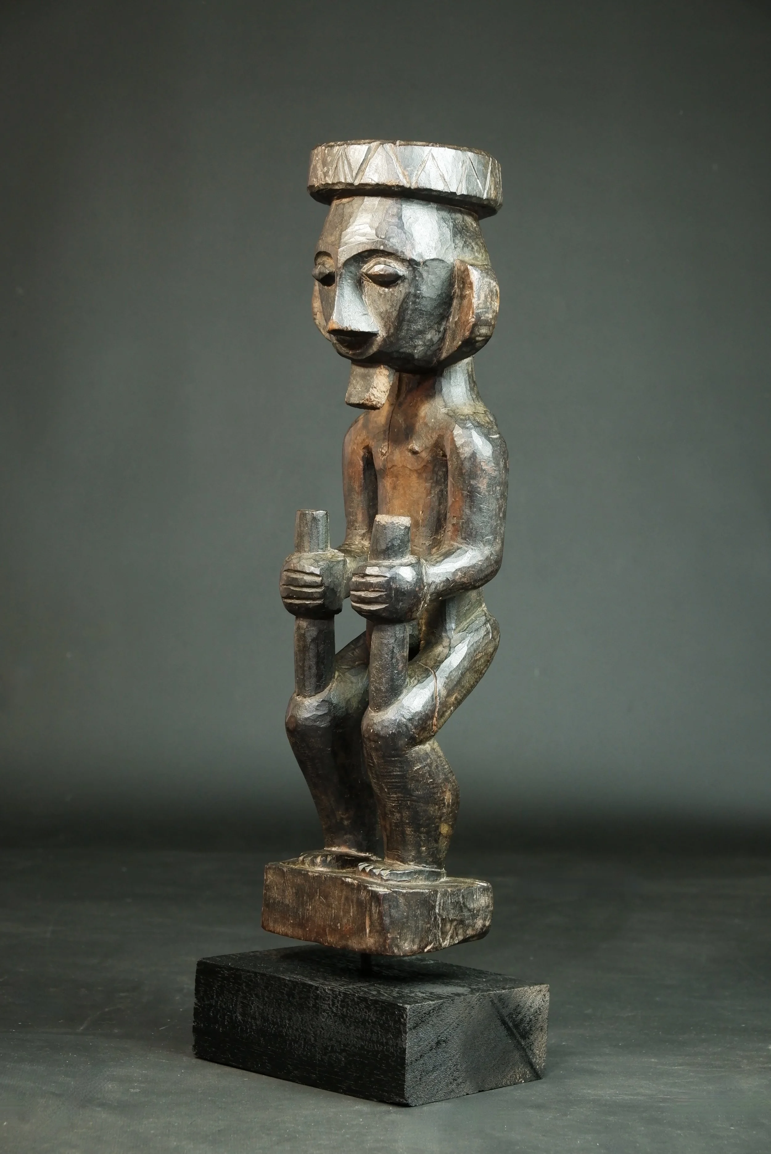 ANTIQUE TRIBAL NIAS ANCESTOR WOODEN FIGURE #ADU ORO