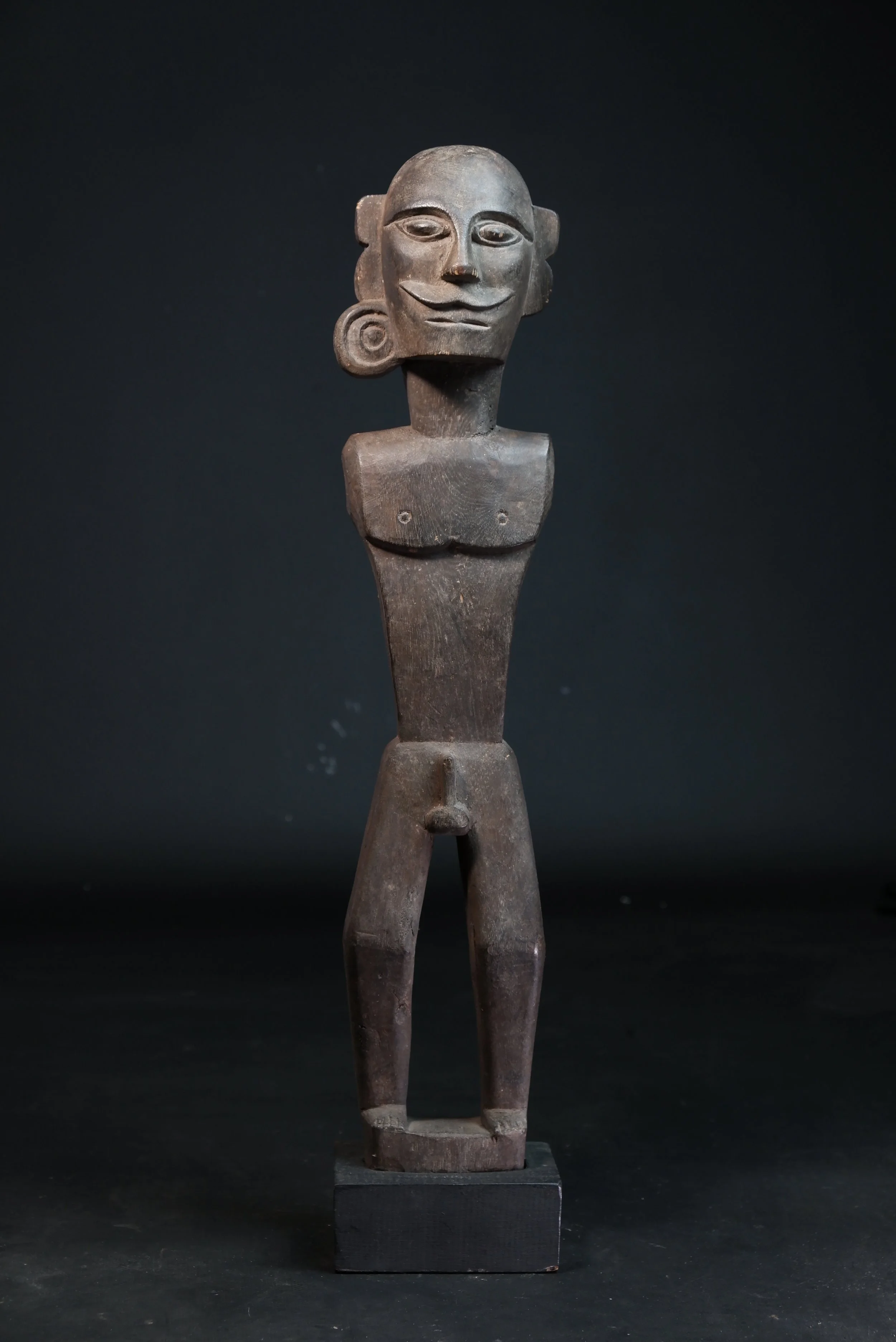 antiqUE wooden oceanic figure statuette tribal ethnographic ritualistic nias indonesia