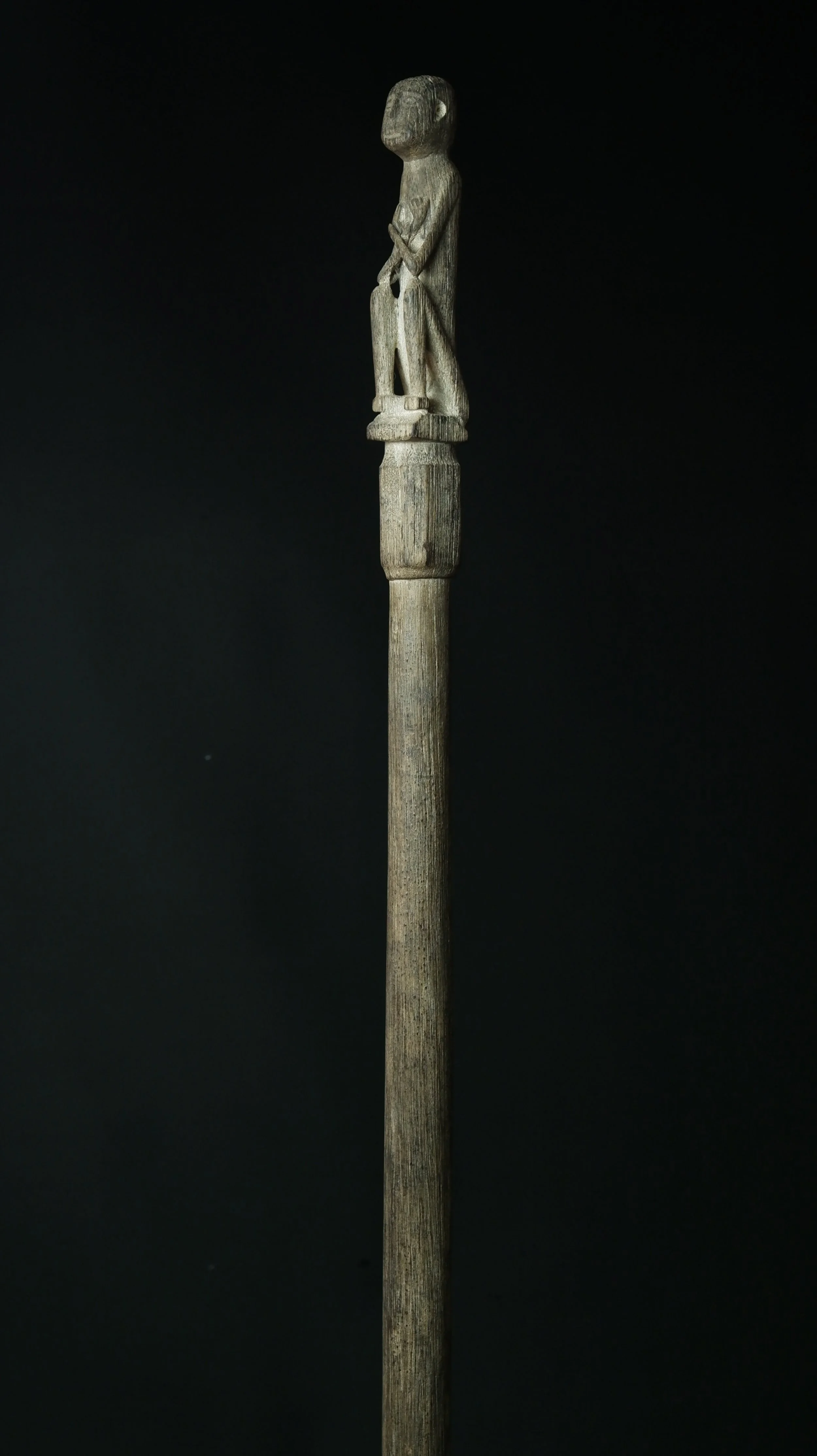 Antique Dayak rice stick Borneo art