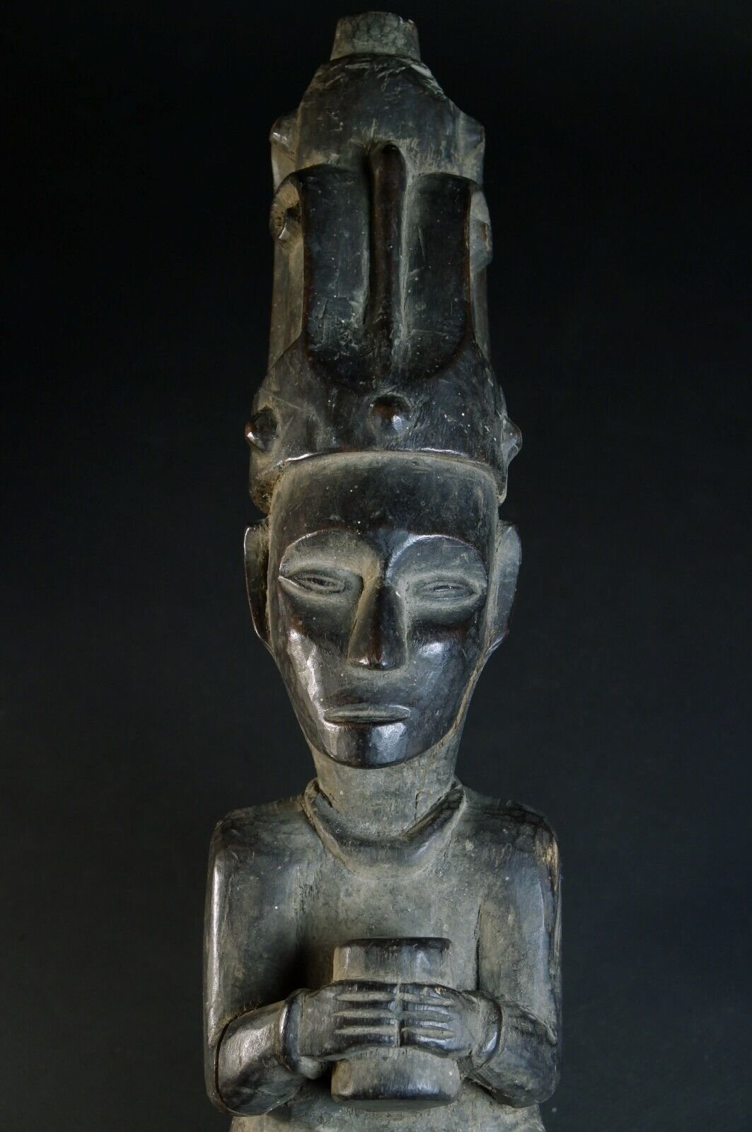 Antique Carved Nias Coconut Scraper Statuep.jpeg