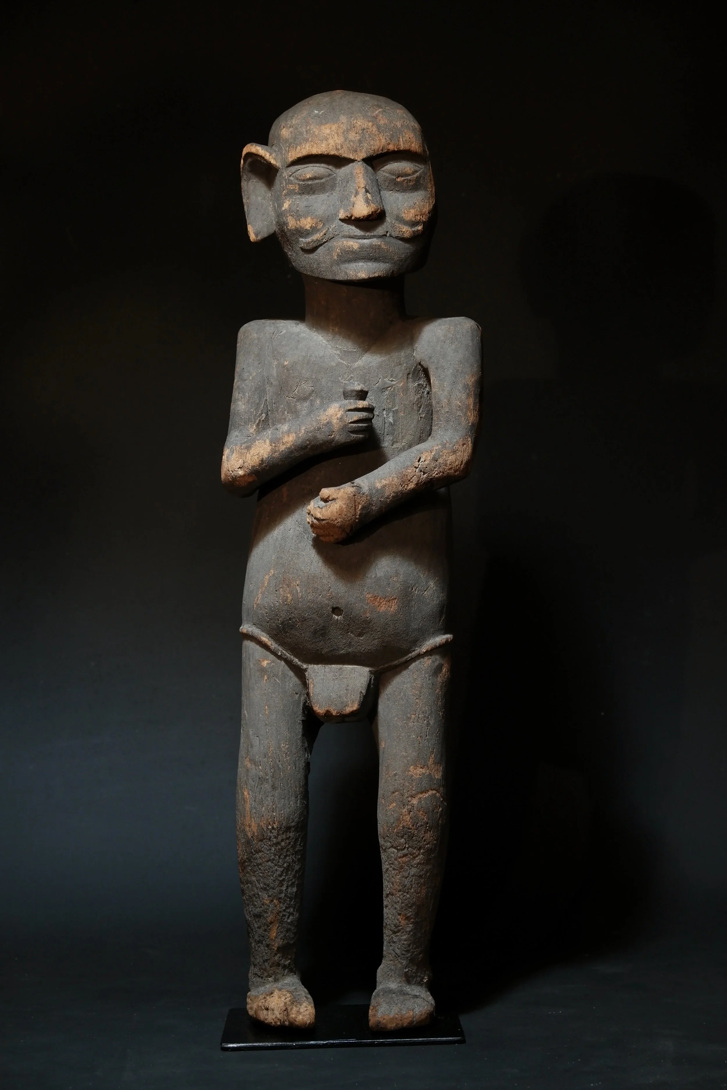 Antque tribal nepalese wooden statue shaman
