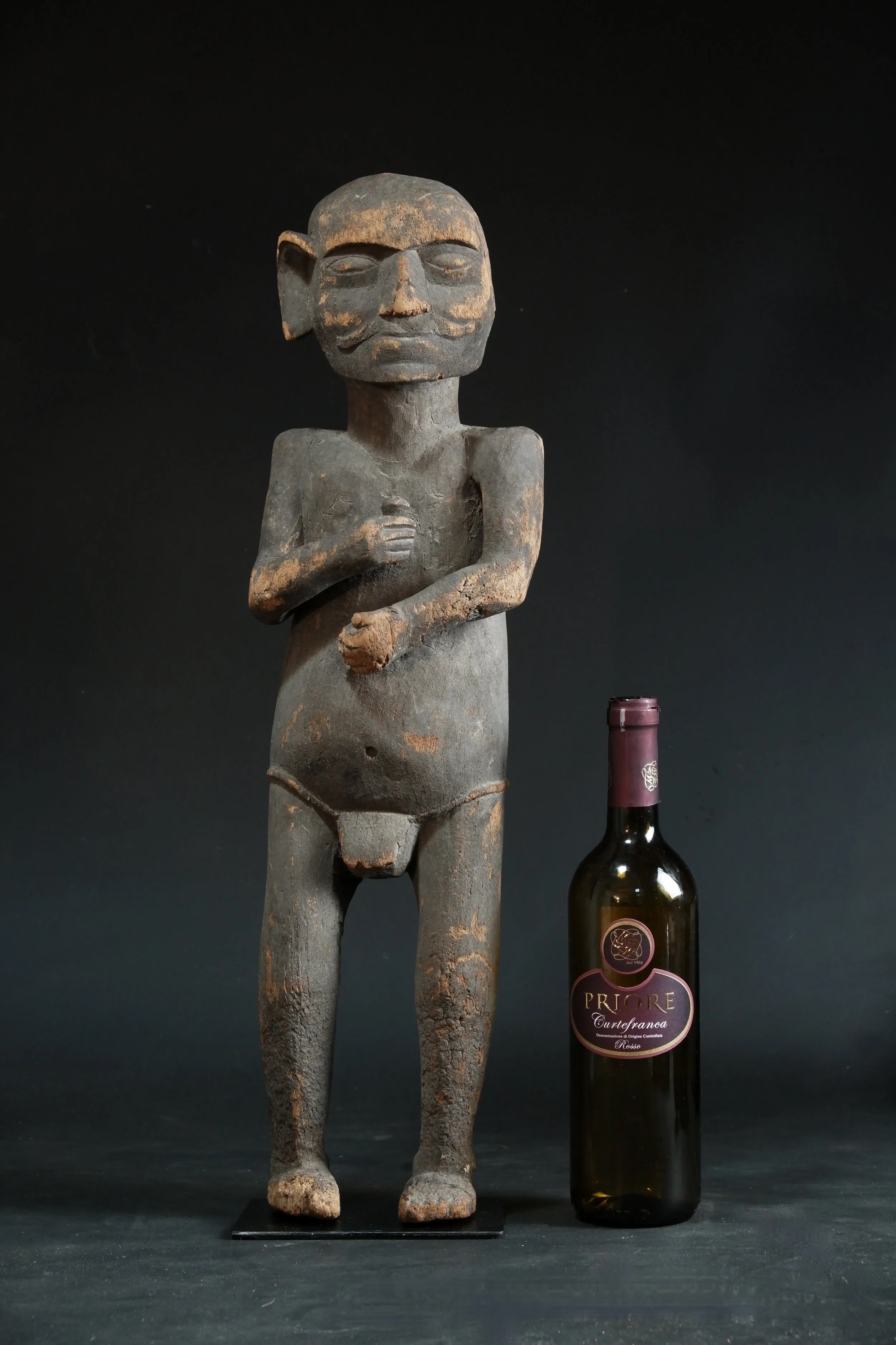 Antique nepalese tribal carved figure of shaman