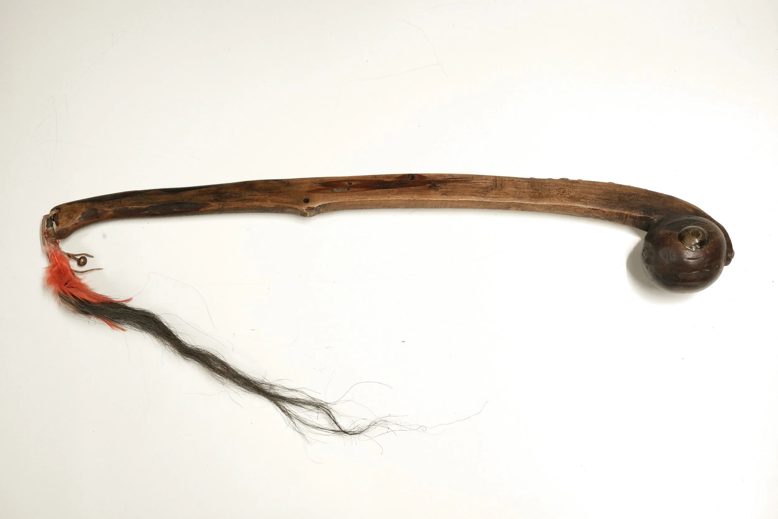 Antique Native American Woodlands Ball Club with drop weapon mace