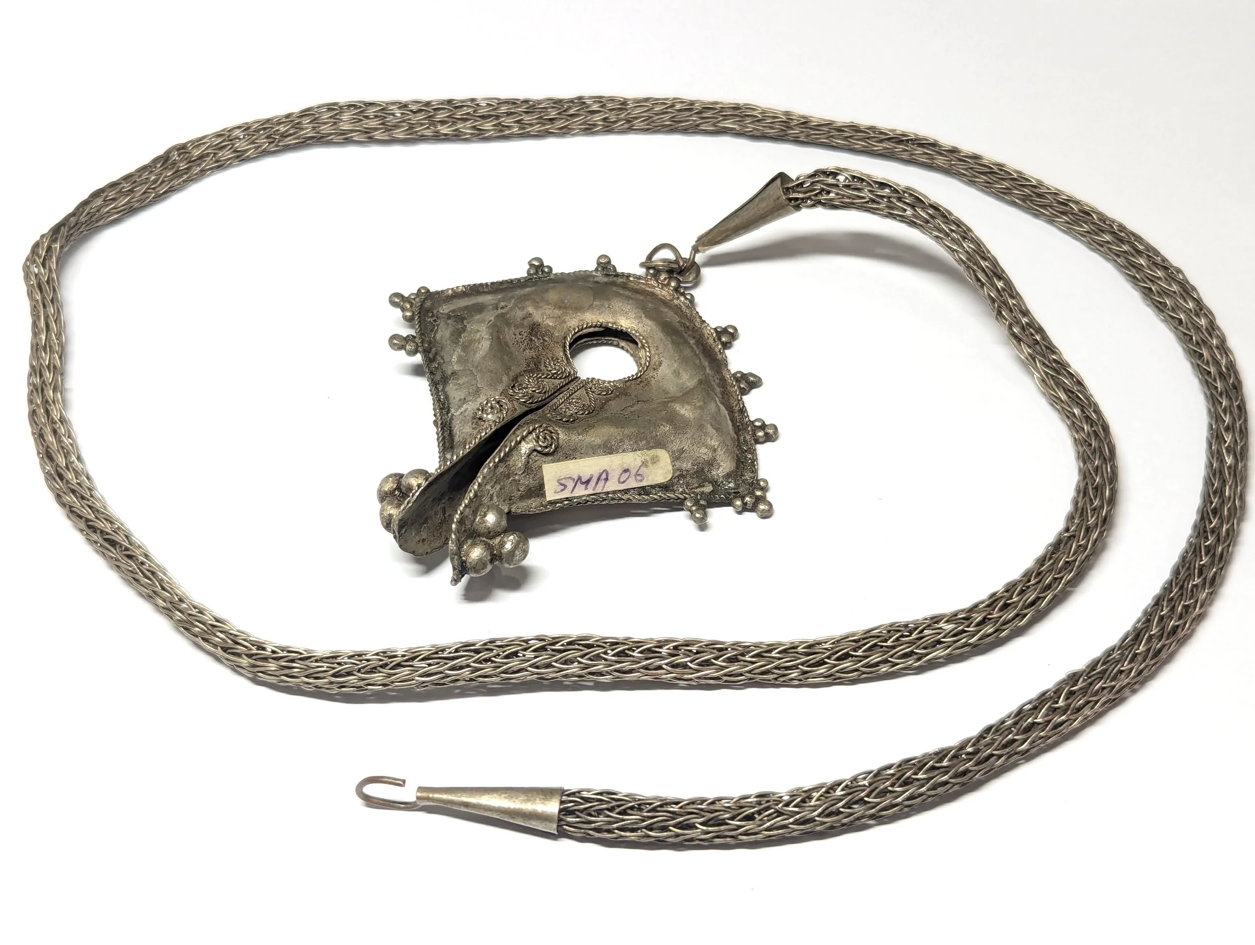 Antique sumba necklace mamuli silver metal
