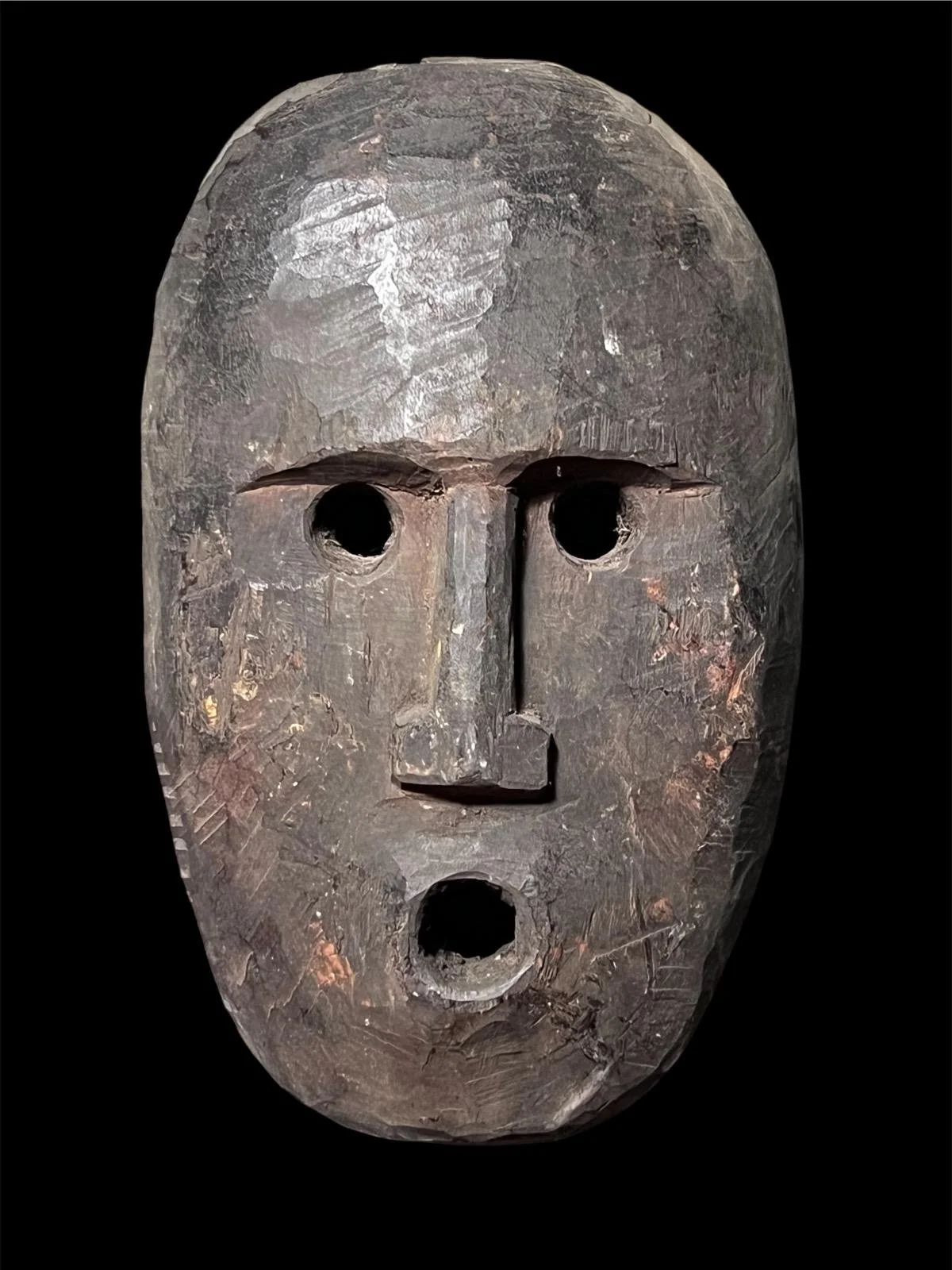 TRIBAL ATONI ANTIQUE PRIMITIVE OCEANIC INDONESIAN WOODEN CARVING MASK