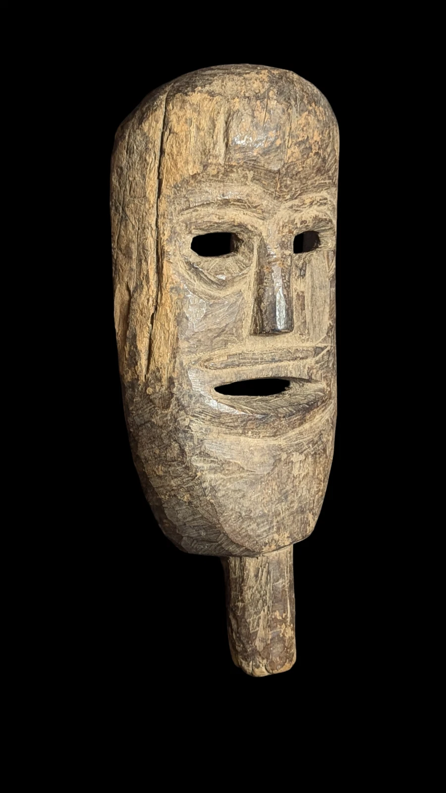 ANTIQUE TRIBAL TIMOR PADDLE MASK - OCEANIC ARTIFACT PRIMARY ART INDONESIA