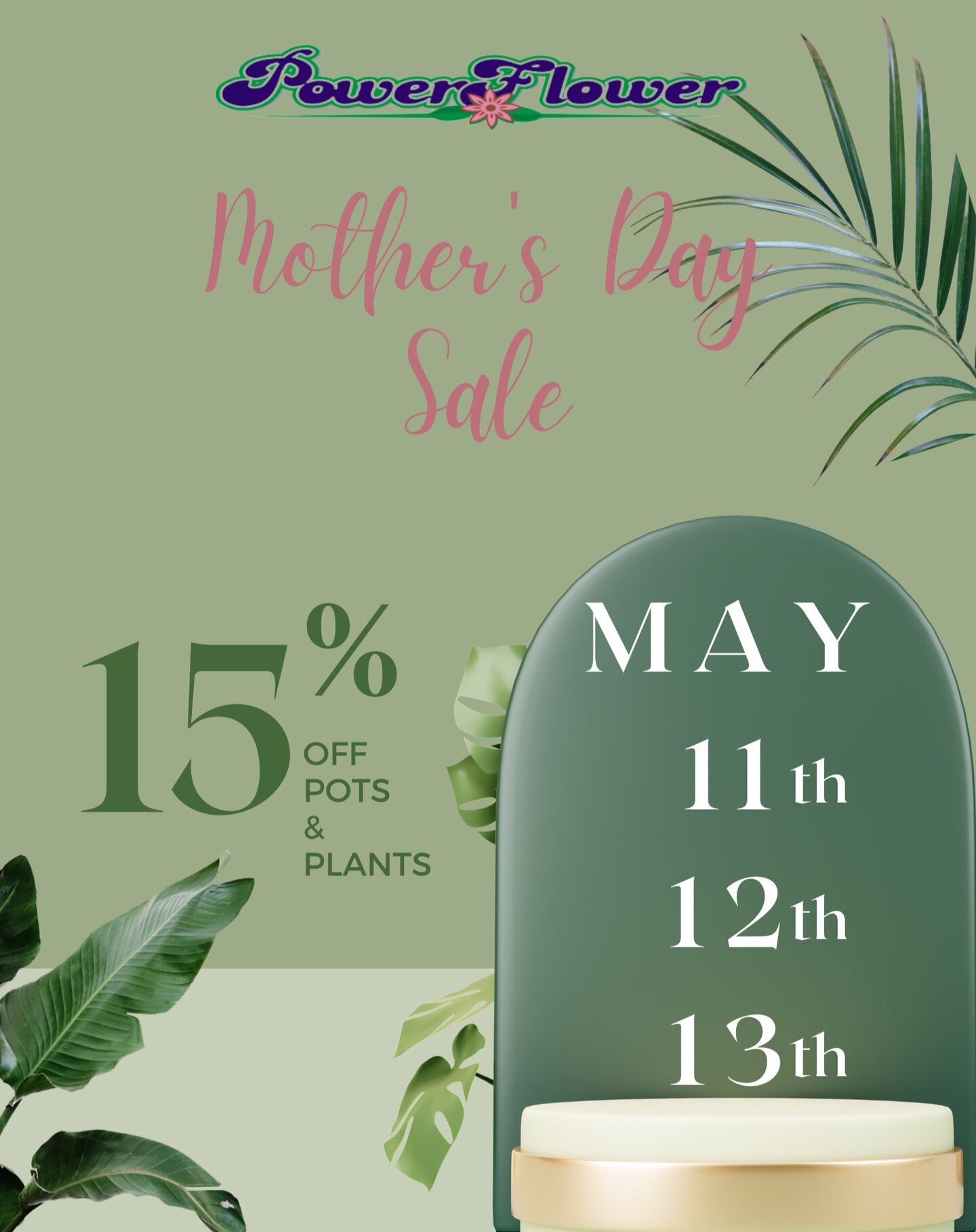 Share your love this Mother's Day!

Take advantage of our sale and get 15% off on all pots and plants.

Sale runs from May 11th - May 13th.