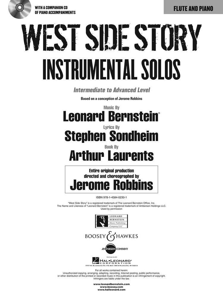 West Side Story® Instrumental Solos w/CD & Piano) — West Side Story