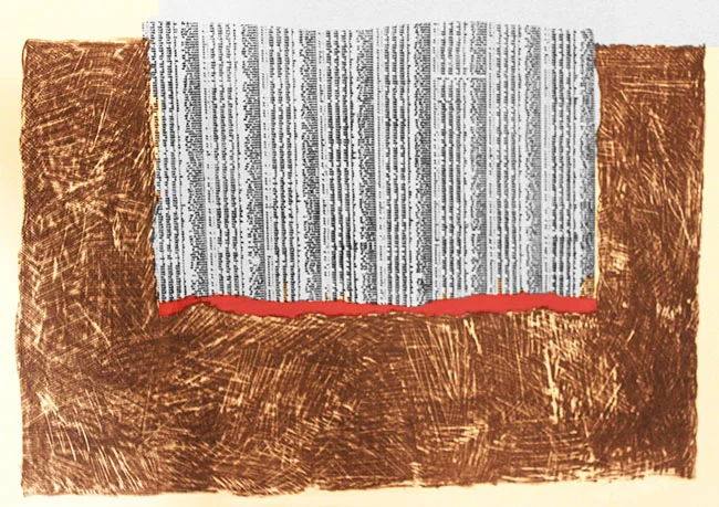 Down Five at Five (lithograph/intaglio, 12.5x18.5)