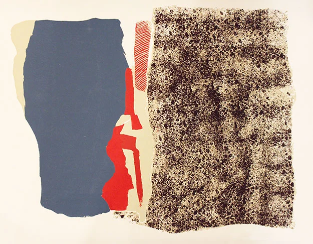 Adjacent Shapes (stone lithograph, 16.5x21)