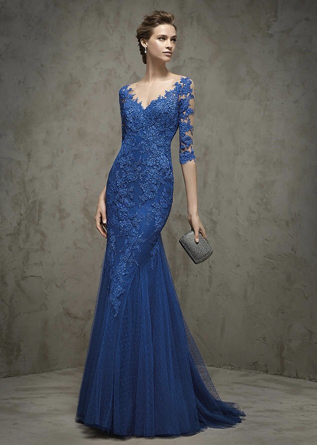 Blue Mother of Groom Dresses