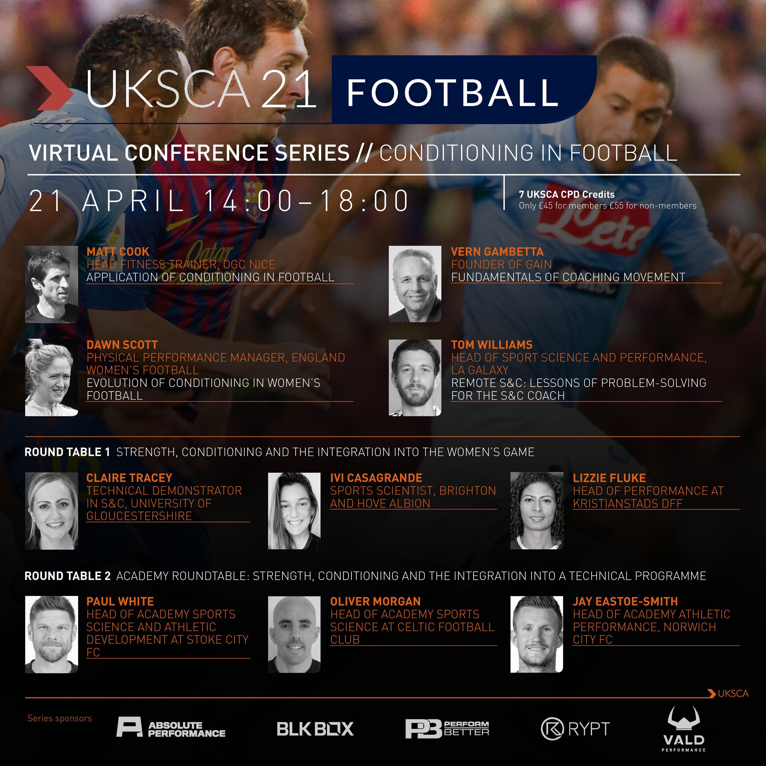 April 2021 - 2021 Virtual Conference - Conditioning in Football - S&amp;C in Football Conference