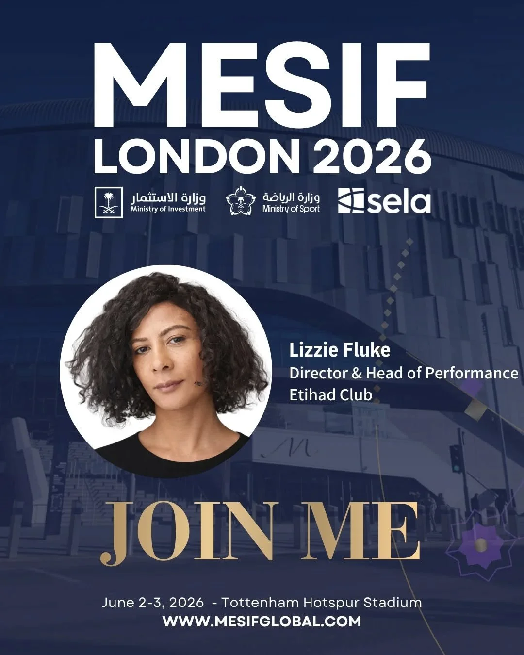 @lizziefluke speaking at MESIF London 2026 on 2-3 June at Tottenham Hotspur Stadium.
Leaders from Saudi Arabia, the wider MENA region, and global sport will gather to discuss investment, governance, and long-term industry development.
.
.
.
.