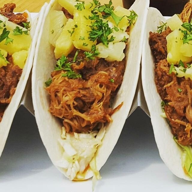 Hello Taco Tuesday‼️🌮🍍🐷
Pulled Pork Tacos: 
BBQ Pulled Pork, Asian Slaw &amp; Pineapple.  Served with Sour Cream &amp; BBQ Sauce. #tacotuesday #pulledporktacos #eatlocal #drinklocal #andersonpubandgrill