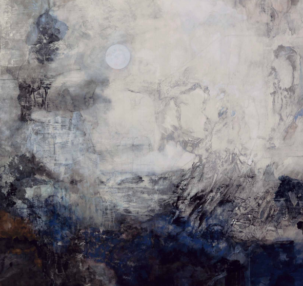 adoration, 2013, Japanese pigments on Japanese paper, mounted on a single panel 162 x 175 cm