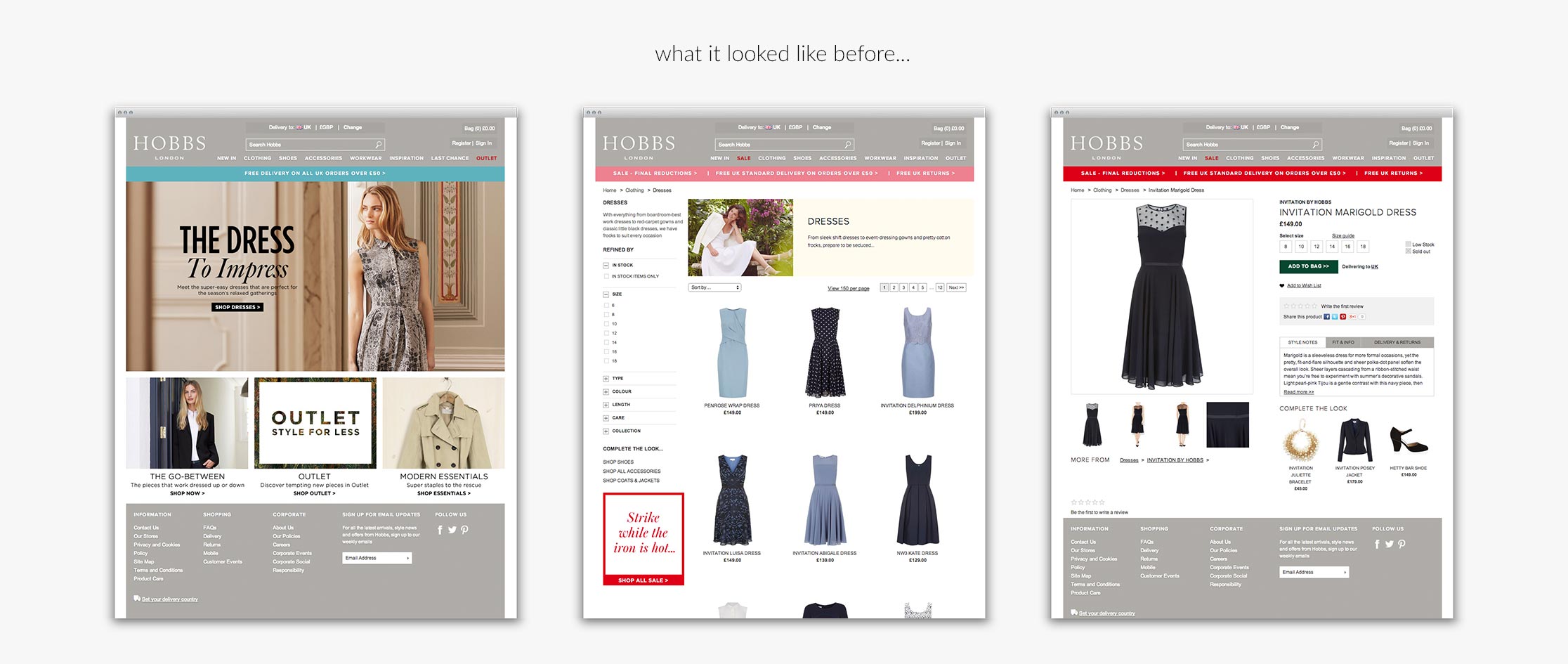 Before the redesign