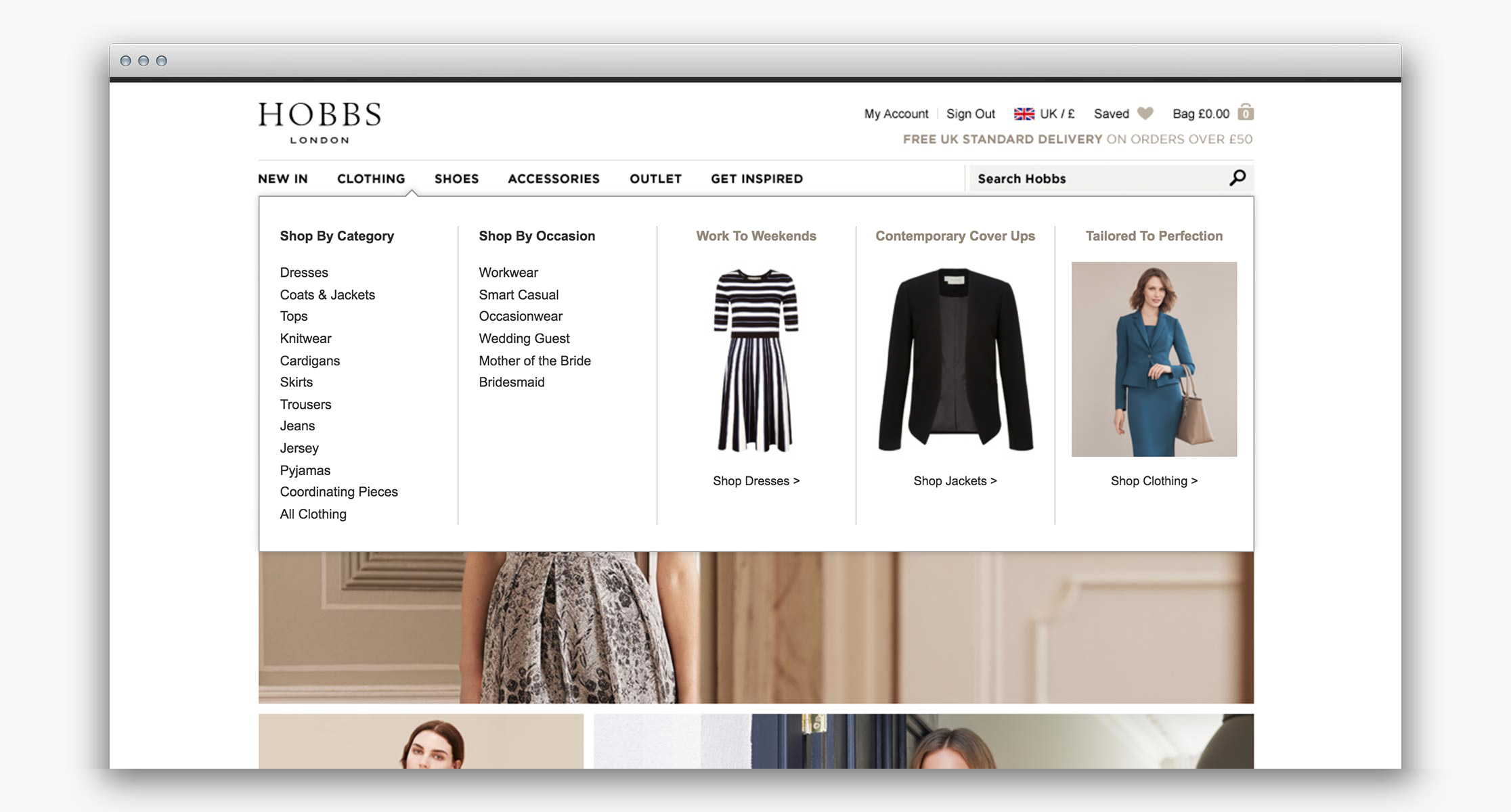 Header and navigation (Desktop)