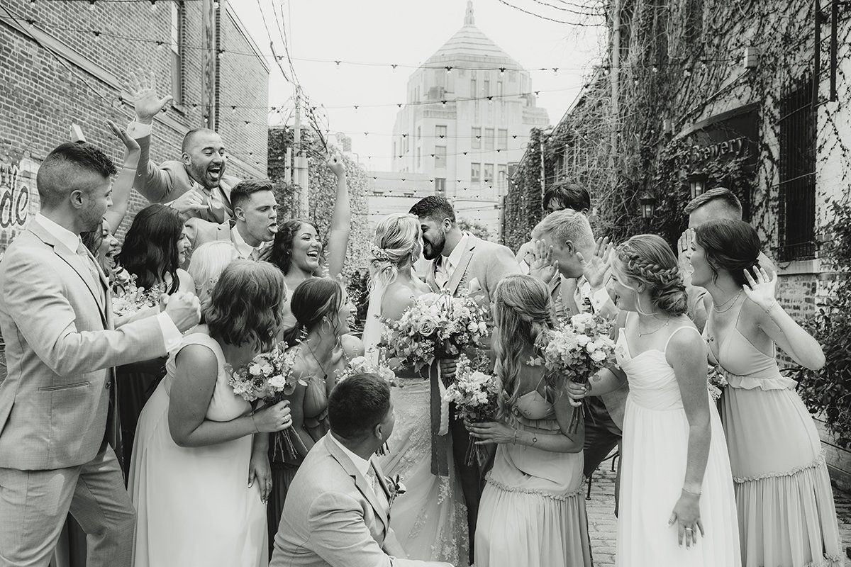 Omaha Wedding Photographer | Bridal Party | Old Market