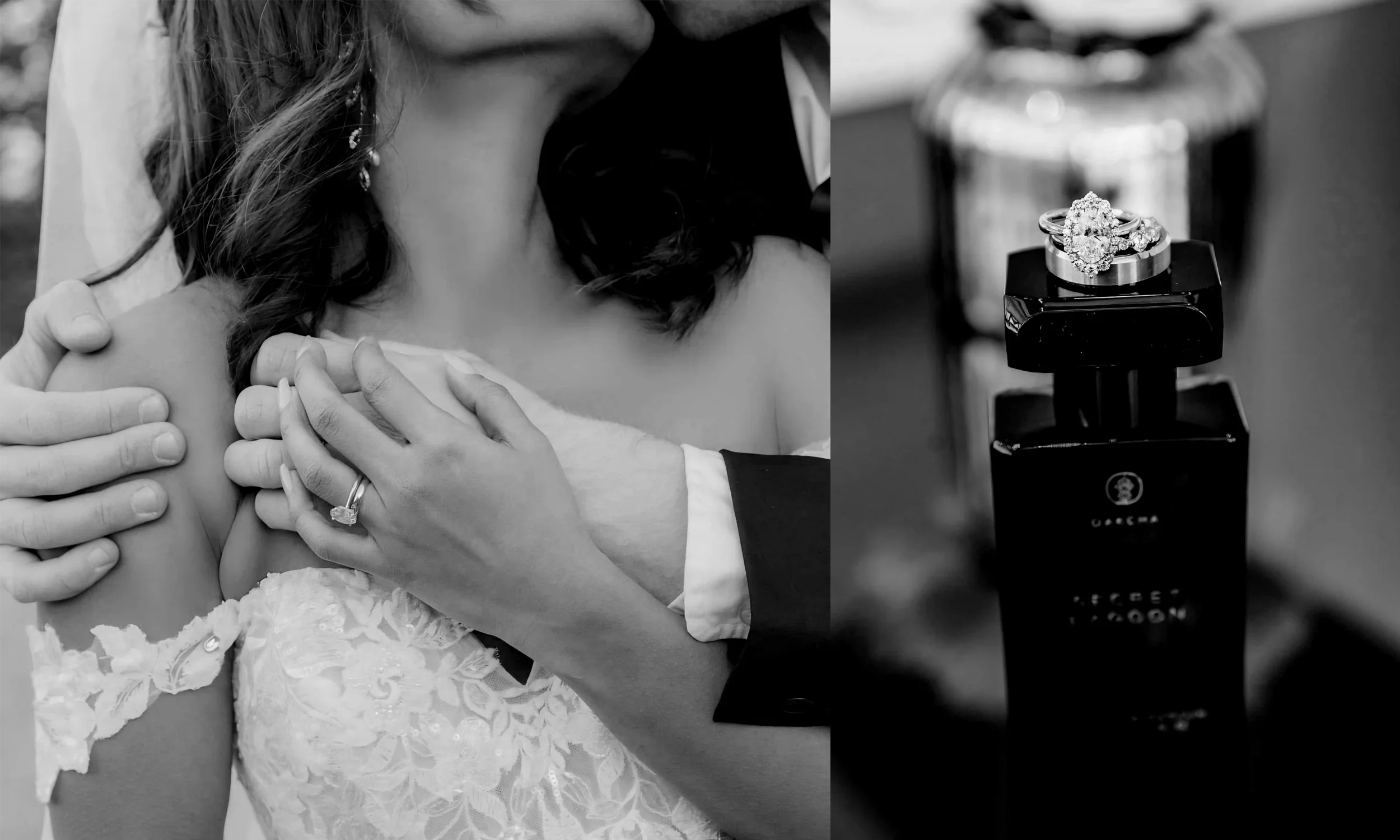 Omaha Wedding Photographer | A View on State | Black and White Portrait of Couple