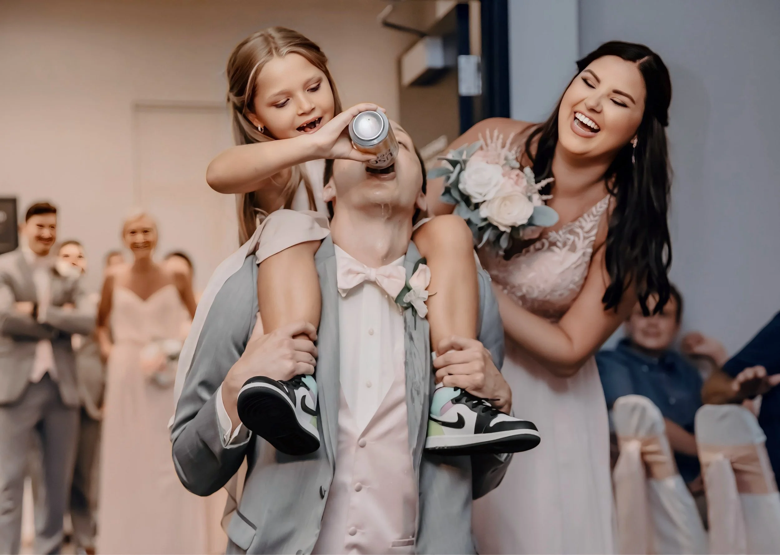 Omaha Wedding Photographer | Wedding Party Entrance | Reception 
