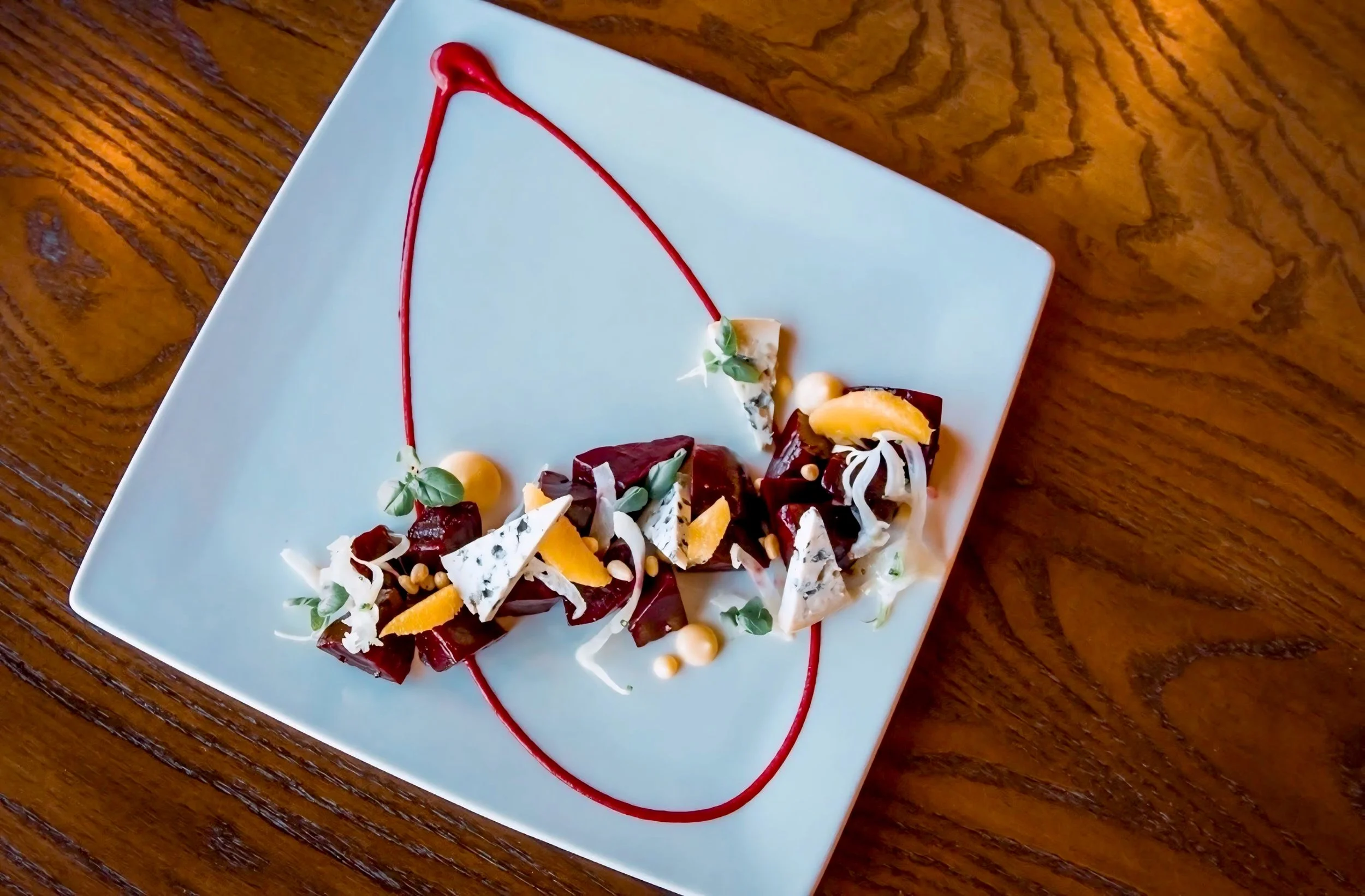 Omaha Food Photographer | Plated Beet Salad 