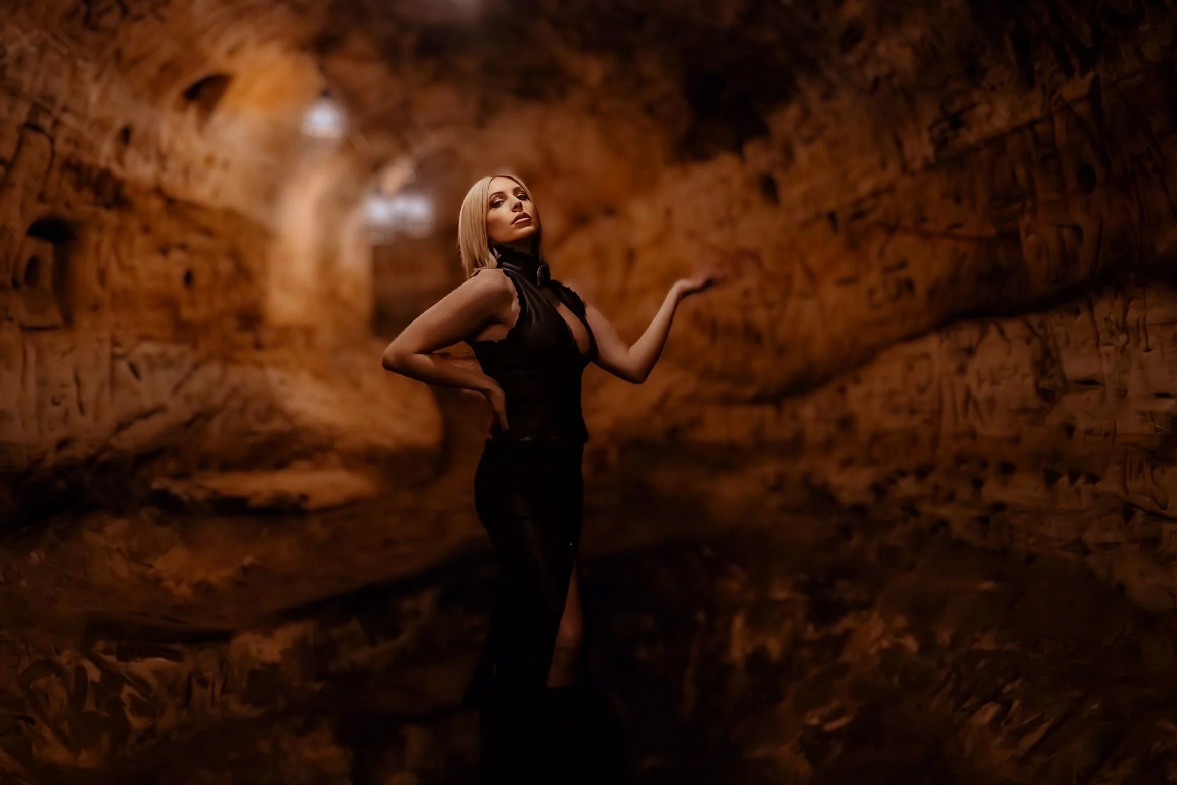 Omaha Model Portfolio Photography | Robber's Cave |  Dark and Moody