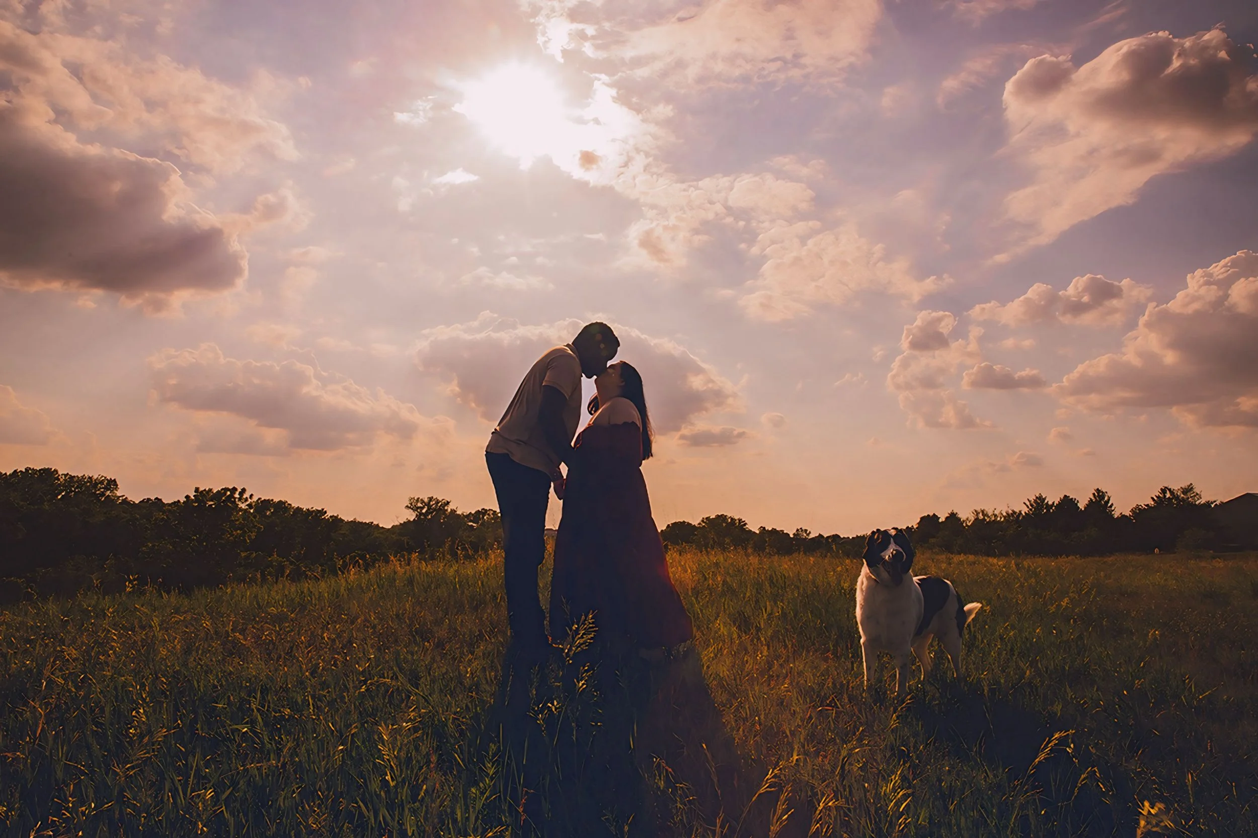 Sunset Maternity Photography Omaha | Editorial Style Portrait