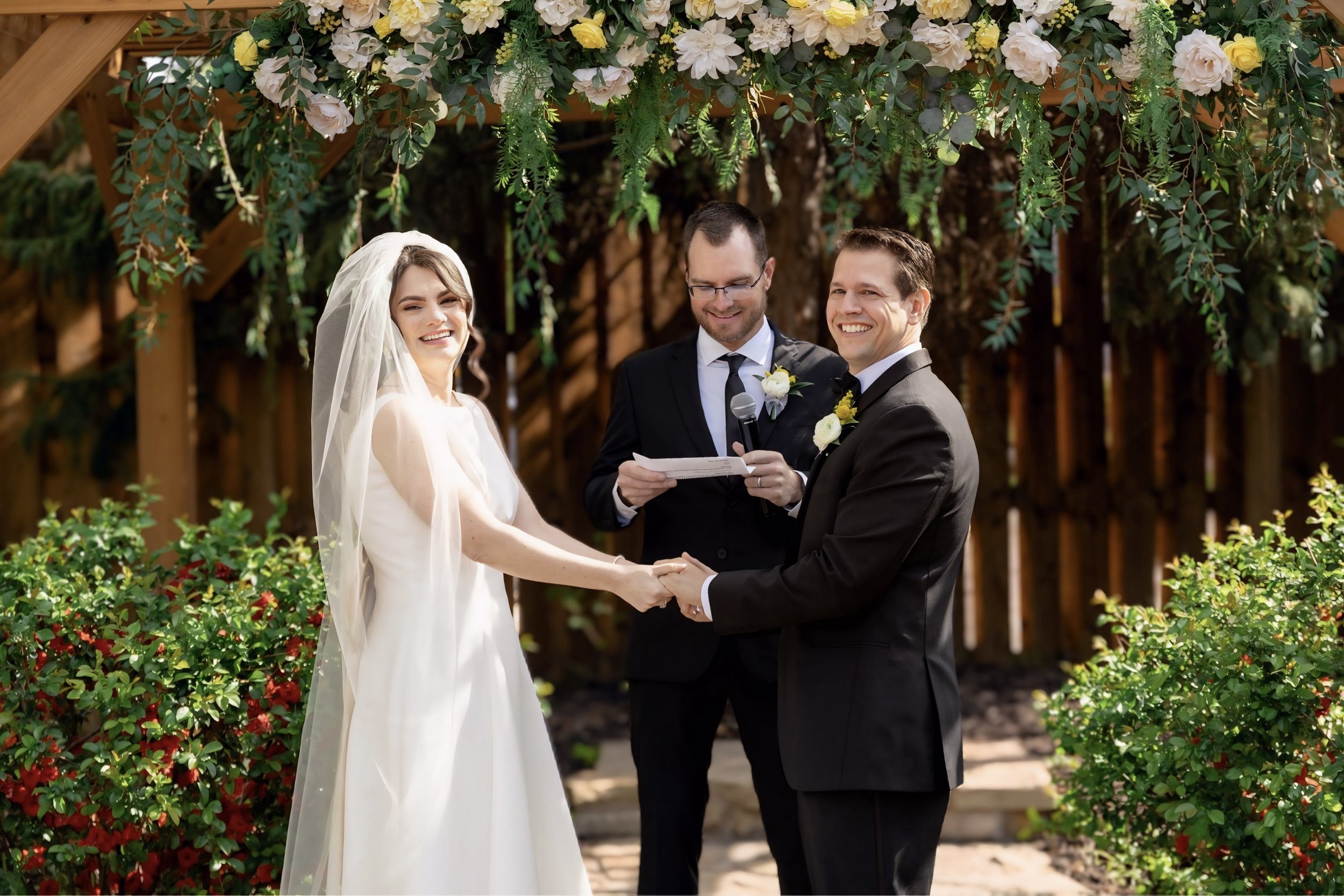 Omaha Wedding Photographer | Romantic Garden Wedding Ceremony