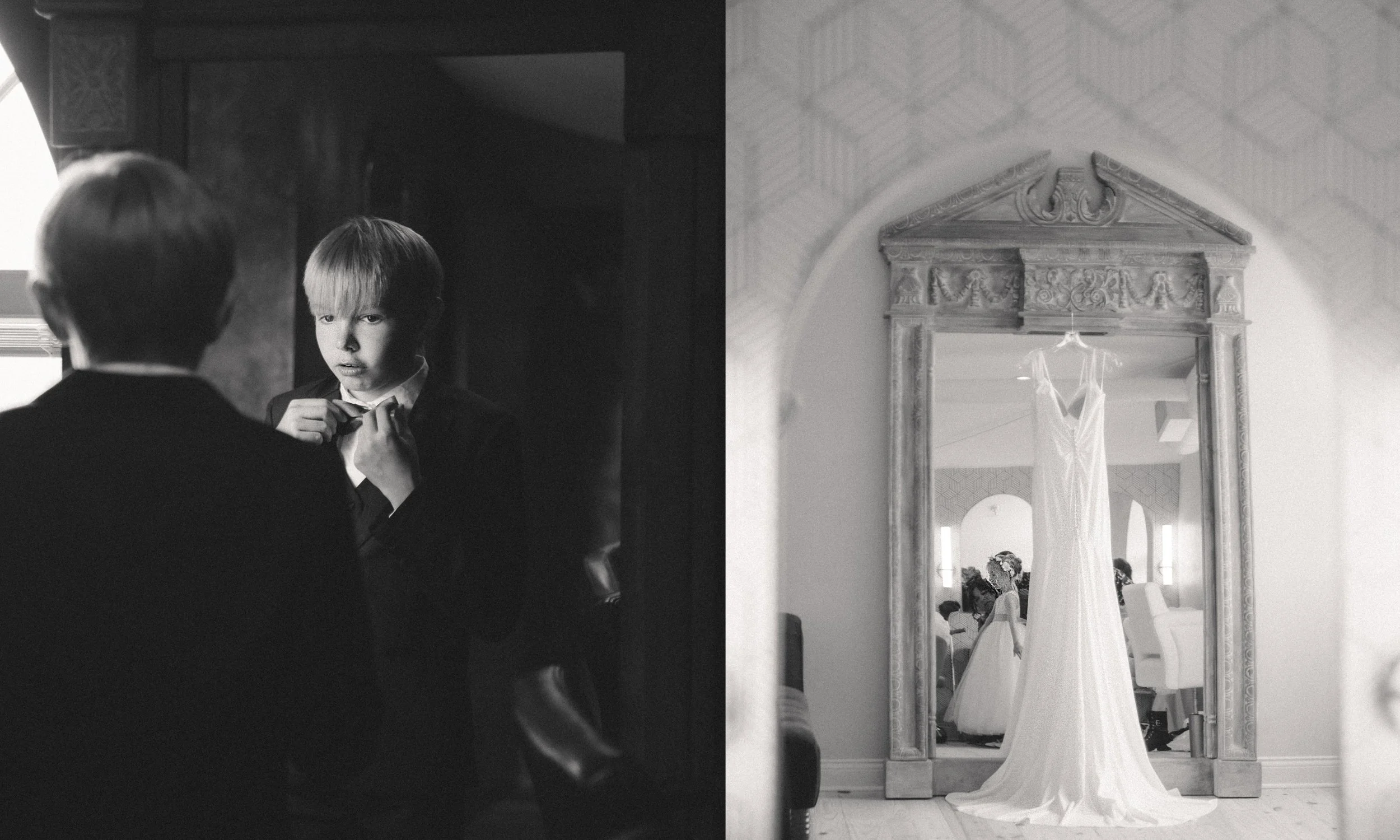 Omaha Wedding Photographer | Black and White | Getting Ready Shots 