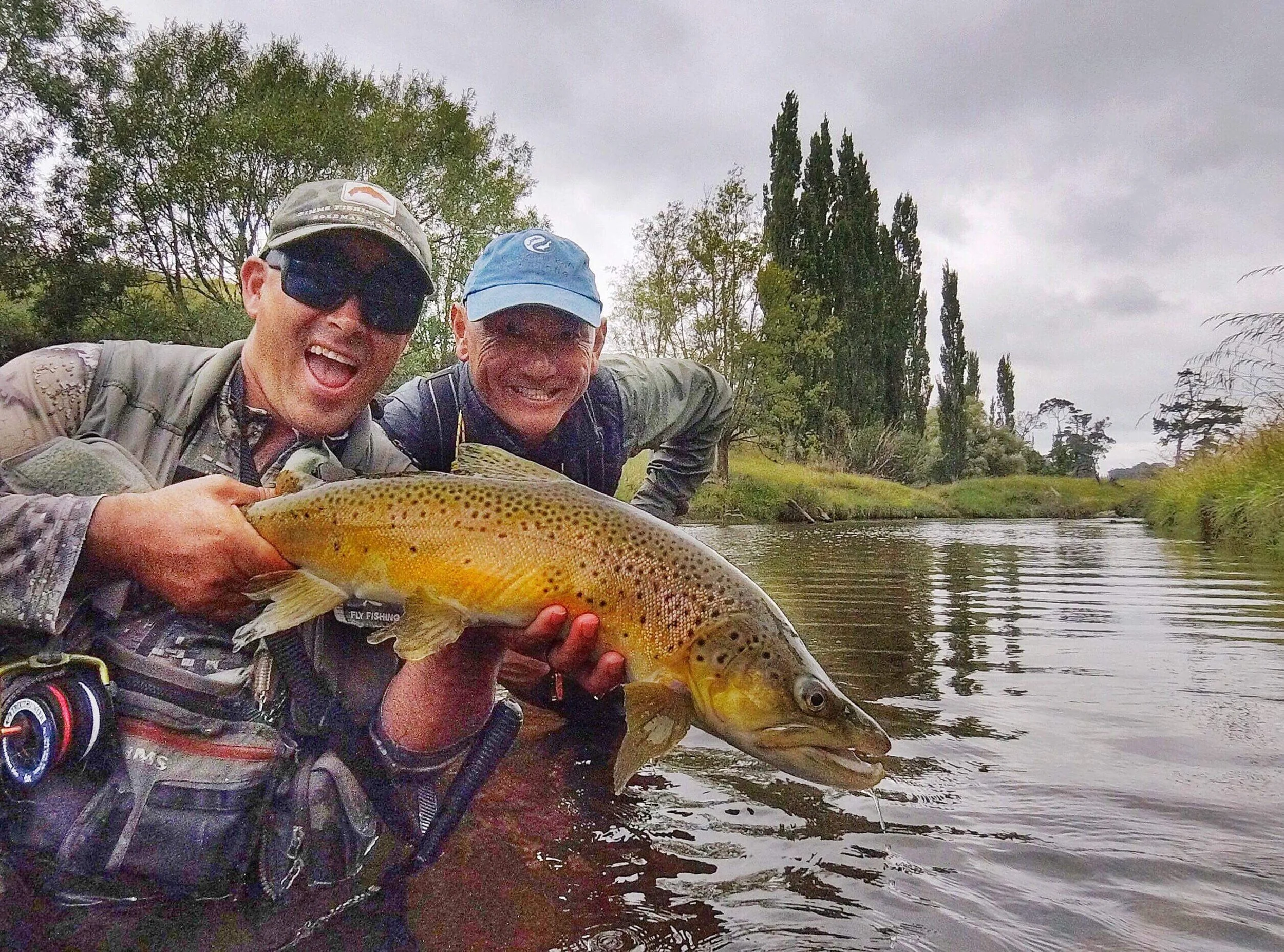 Cory gets a great brown out of technical flat water!