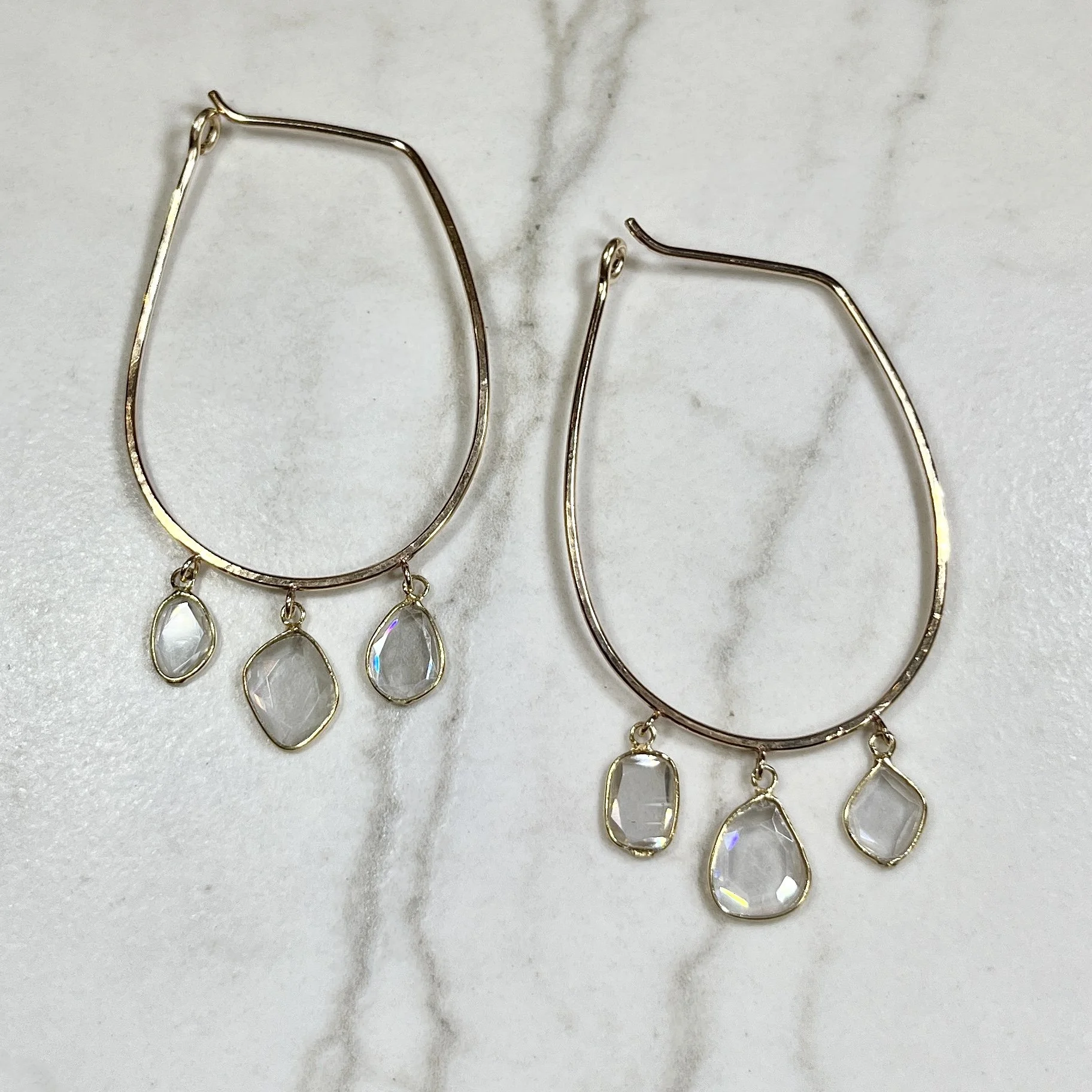 Mabel Chong Moissanite Slice Earrings